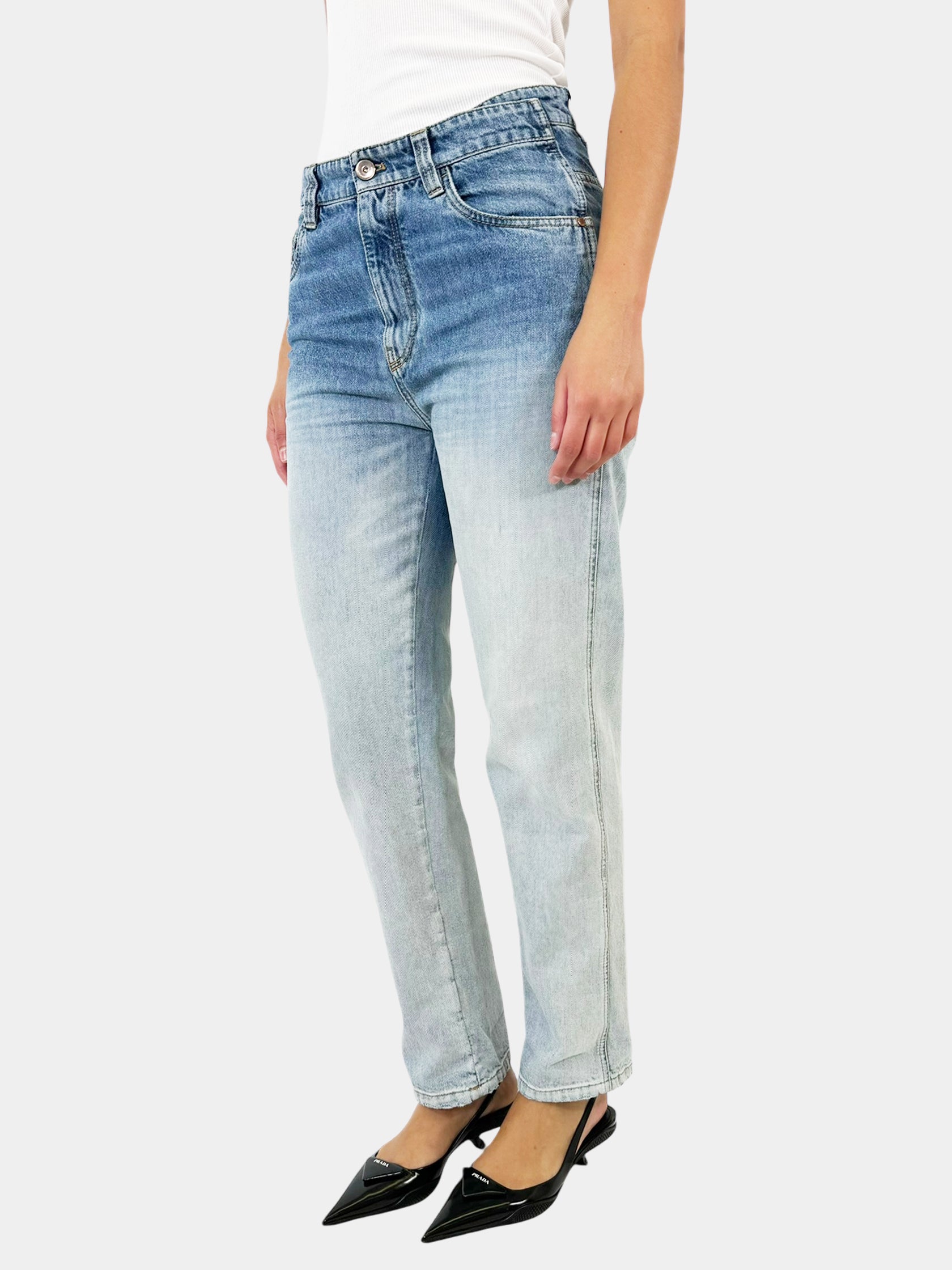 Ombré Boyfriend Jeans - Size 6