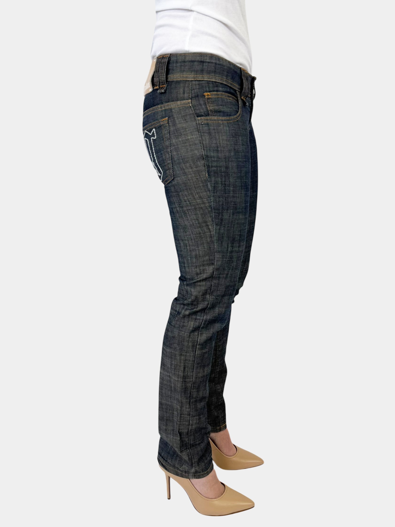 Dark Wash Low Rise Jeans