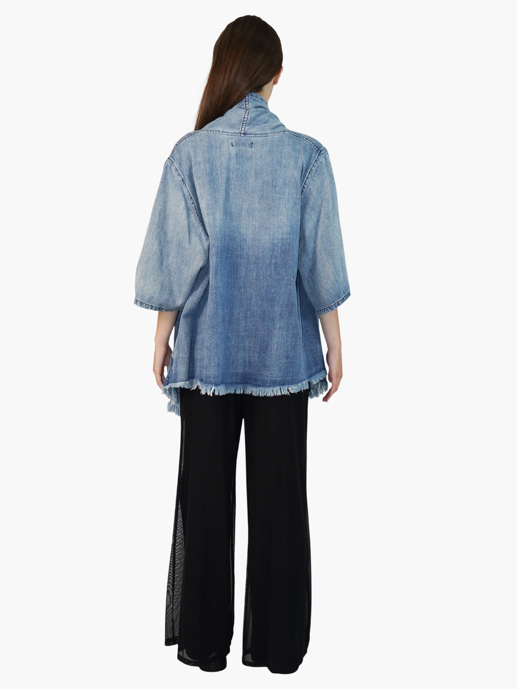 Denim Open Jacket