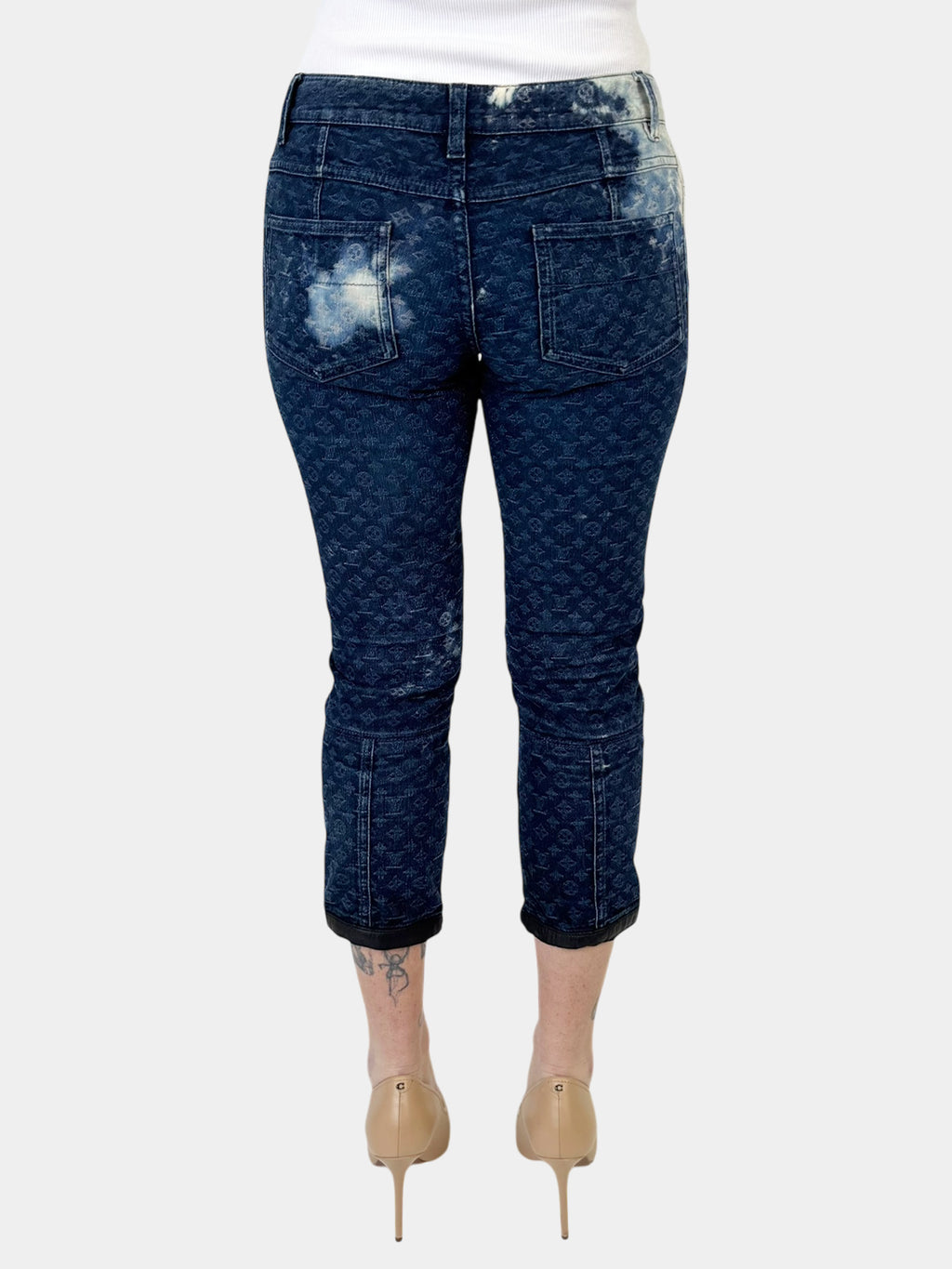 Monogram Skinny Capri Jeans