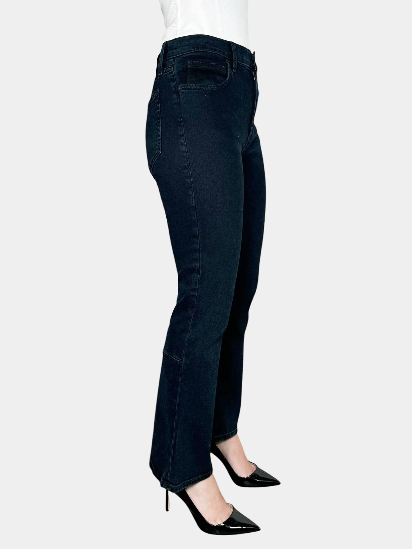 Mid Waist Cropped Flare Jeans - Size 27