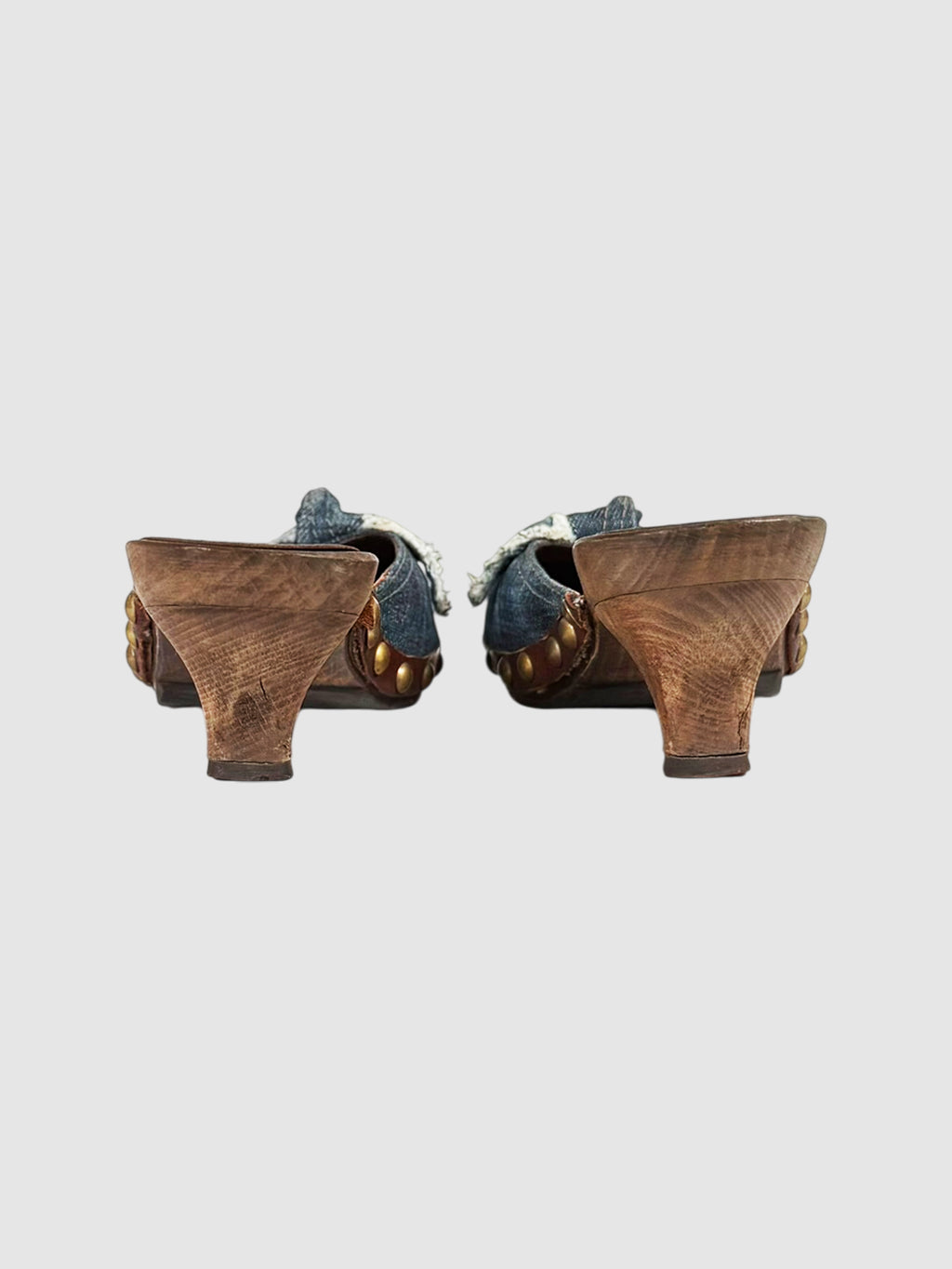 Denim Studded Clogs