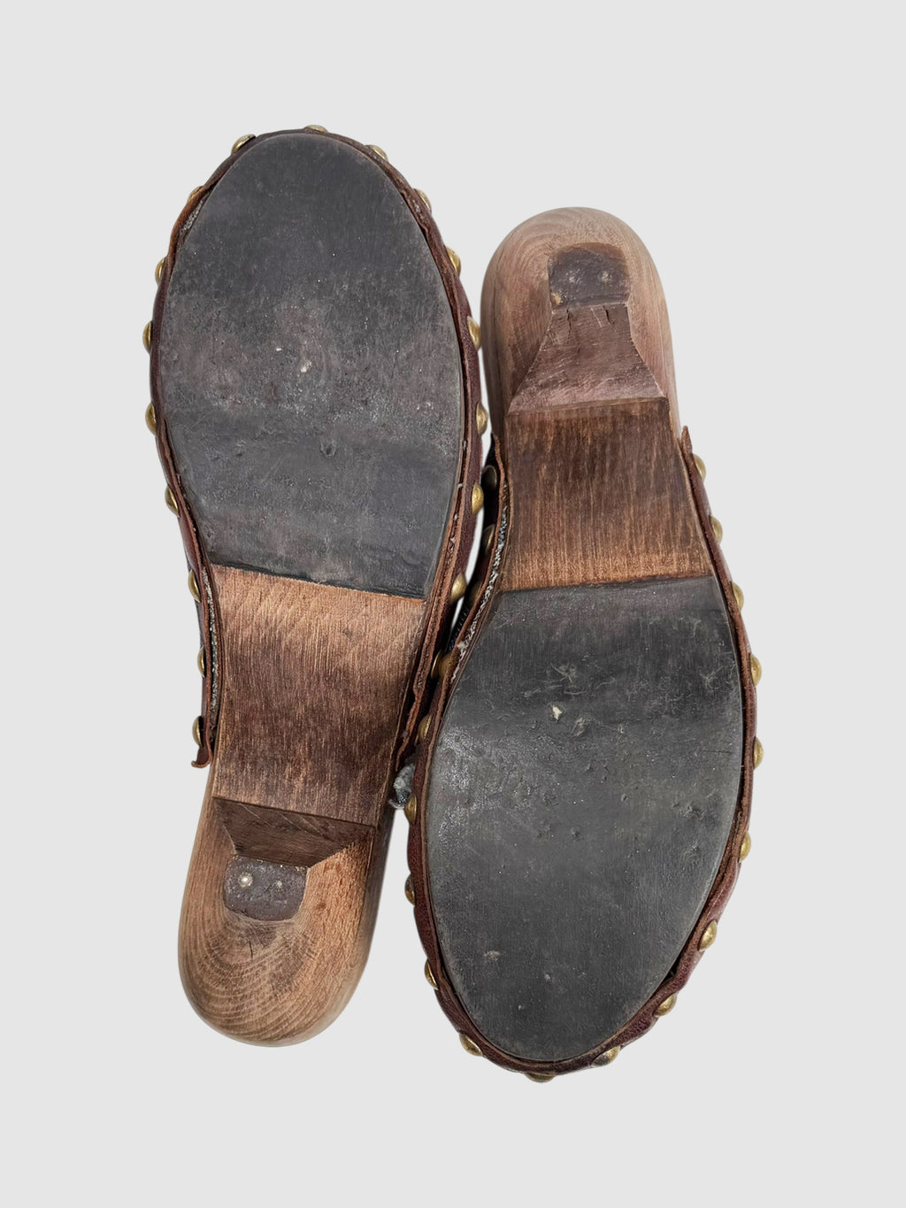 Denim Studded Clogs