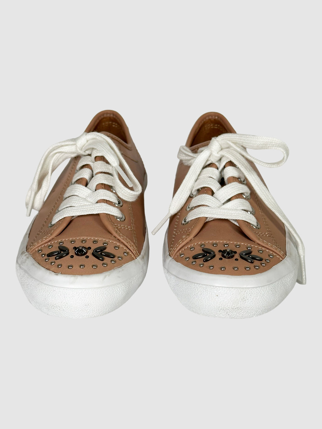Leather Studded Sneakers - Size 6.5