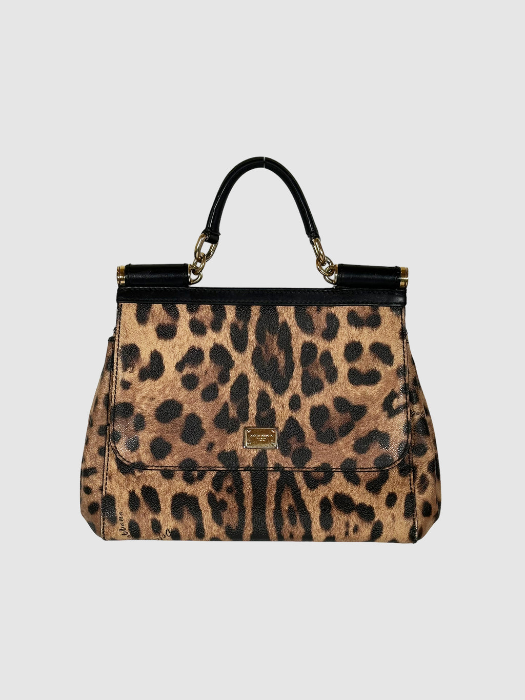 Leopard Print Miss Sicily Convertible Handle Bag