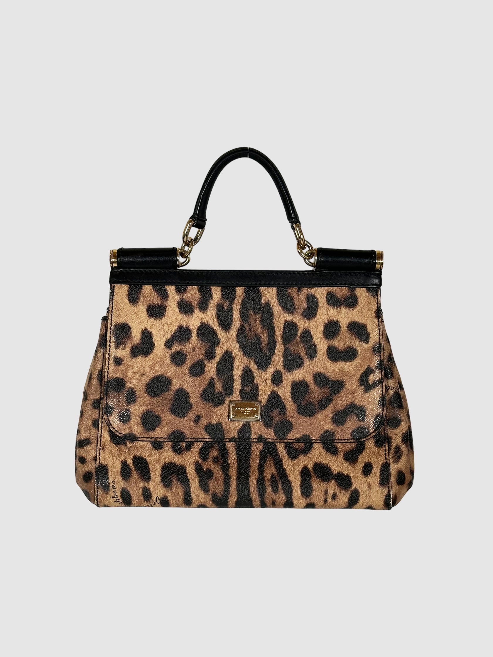 Leopard Print Miss Sicily Convertible Handle Bag