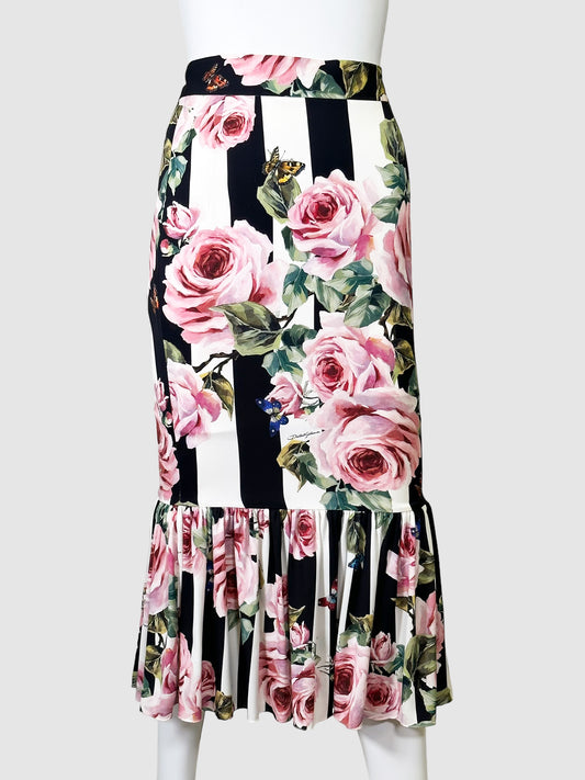Dolce & Gabbana Floral Midi Skirt - Size 38 (S)