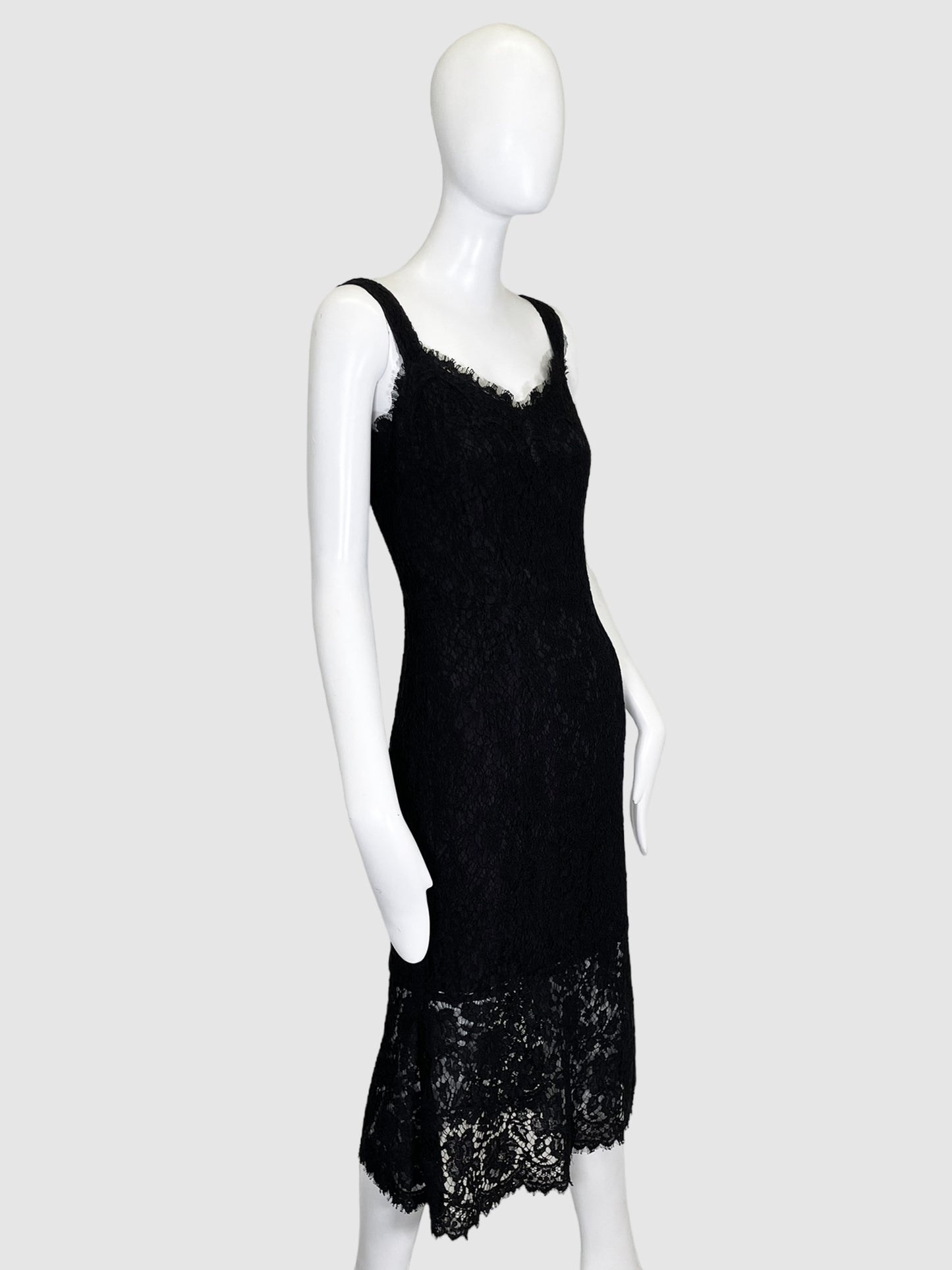 Dolce & Gabbana Lacy Sleeveless Dress - Size 40