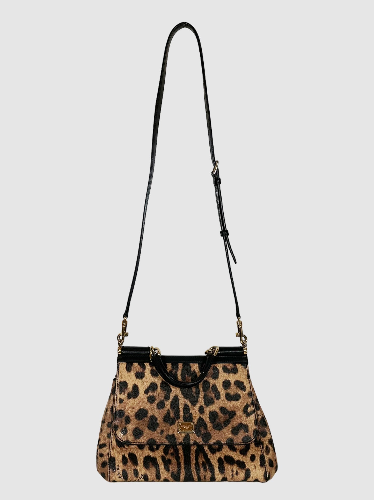 Leopard Print Miss Sicily Convertible Handle Bag