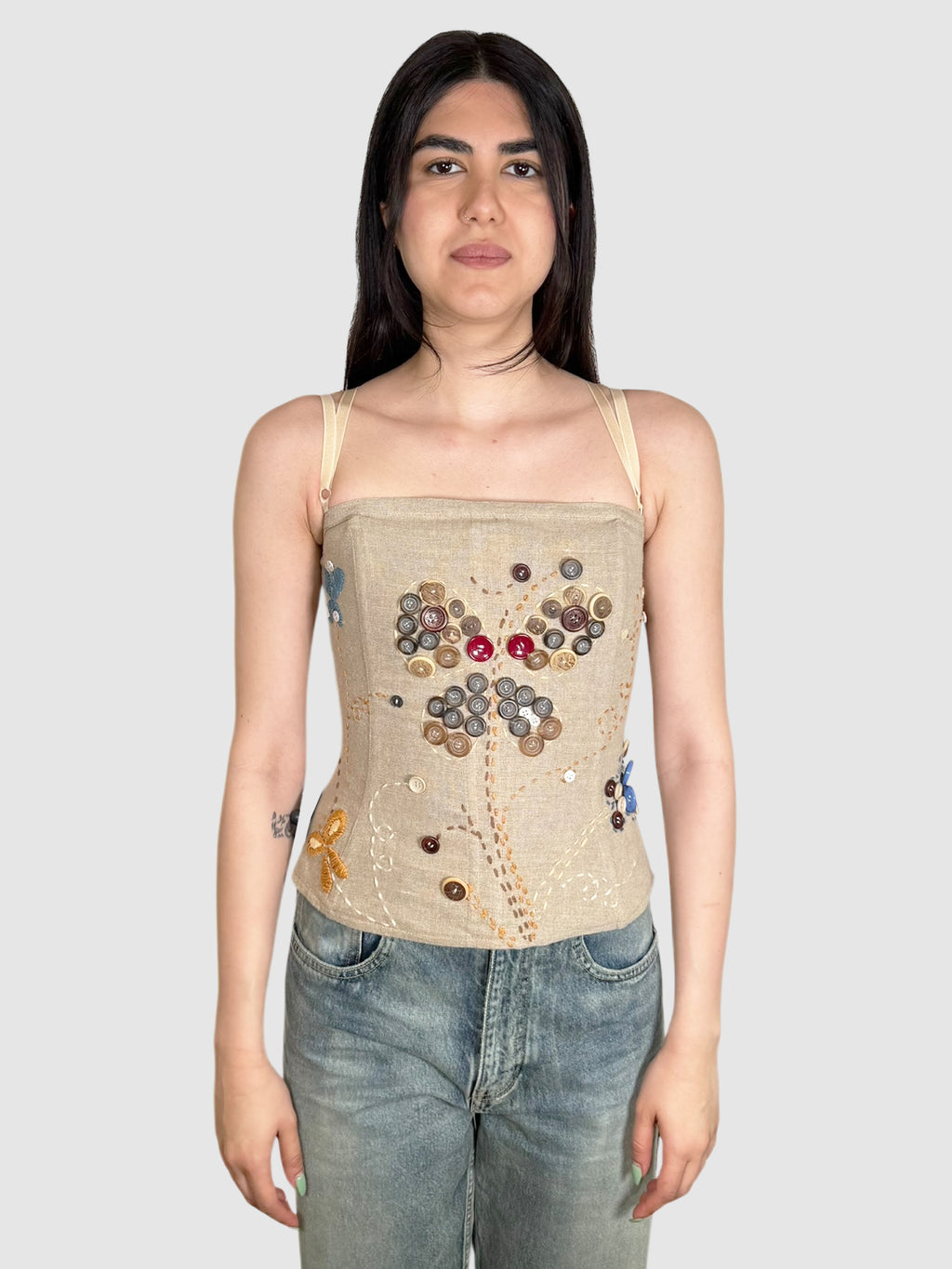 Linen Corset Top