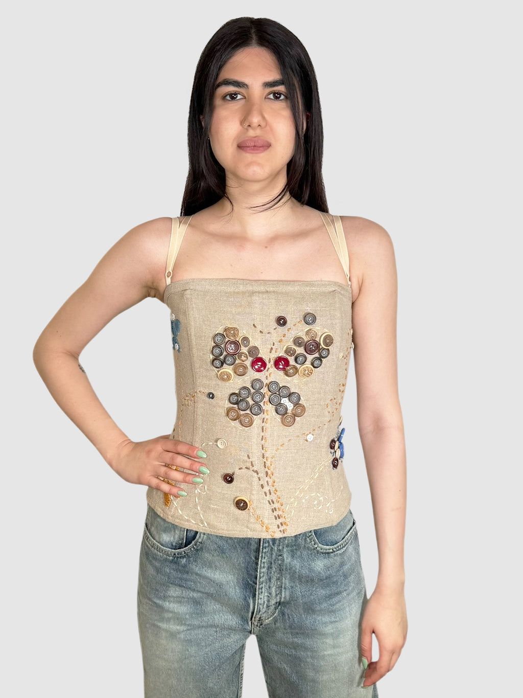 Linen Corset Top