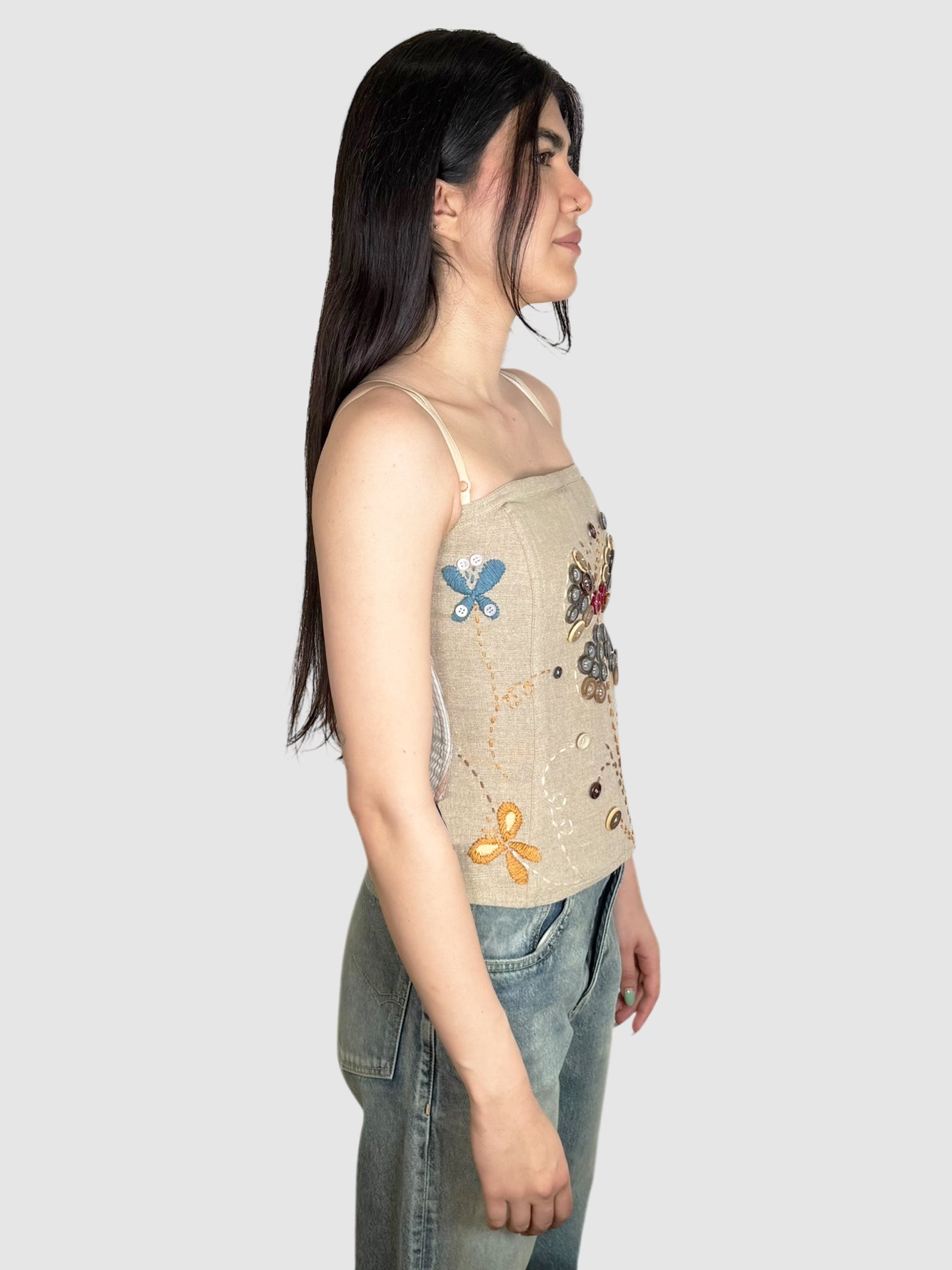 Linen Corset Top