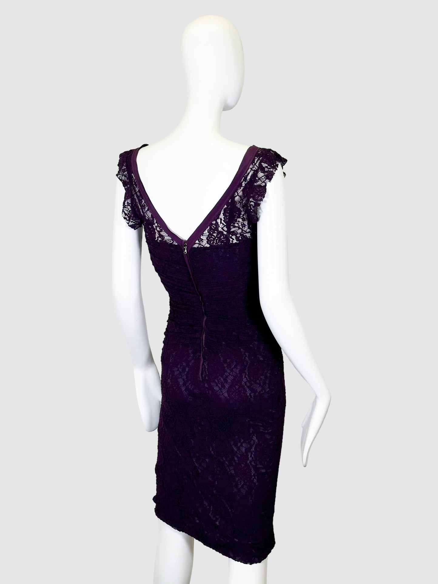 Sleeveless Lace Dress - Size 38