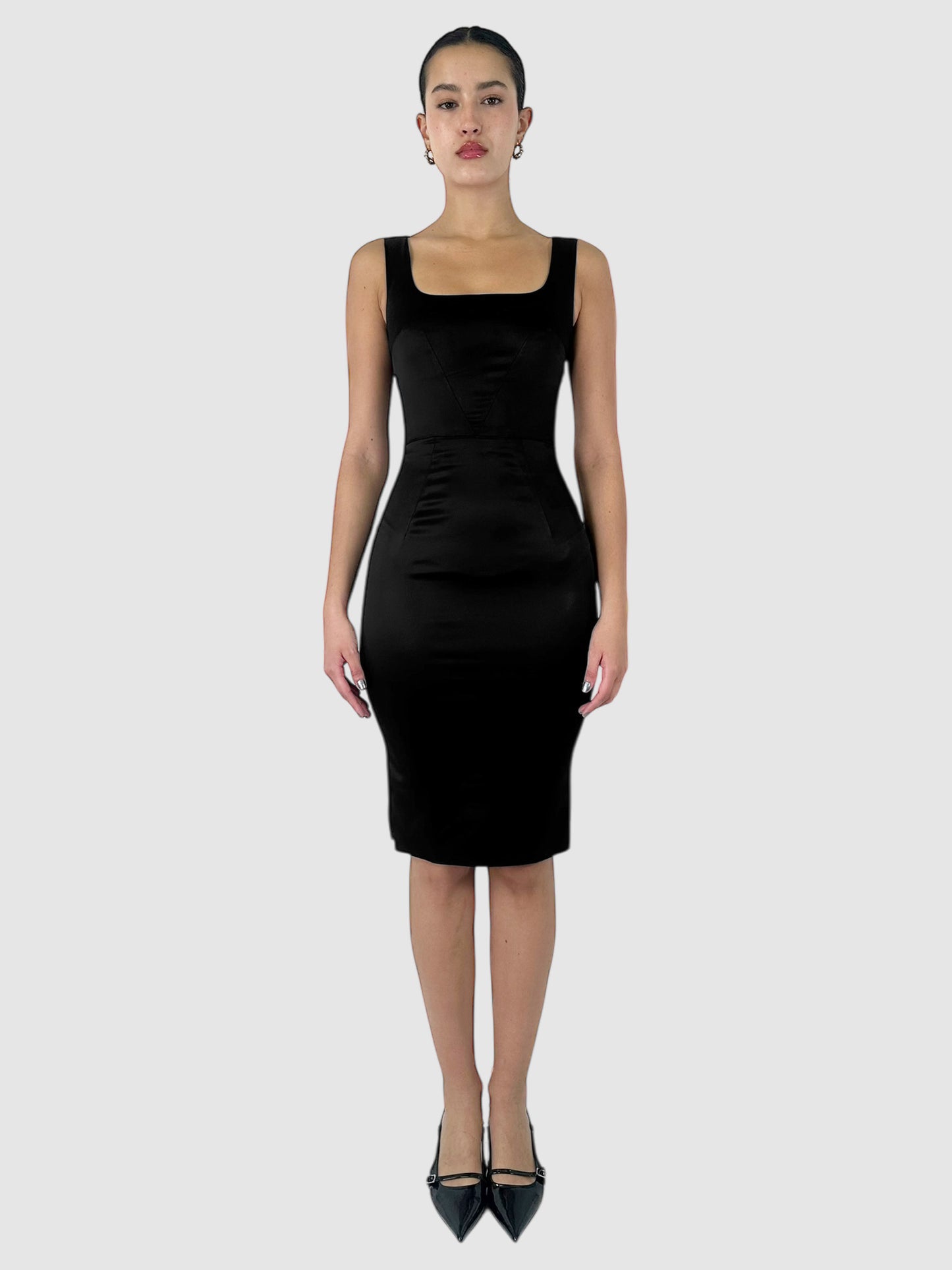 Sleeveless Bodycon Midi Dress - Size 38