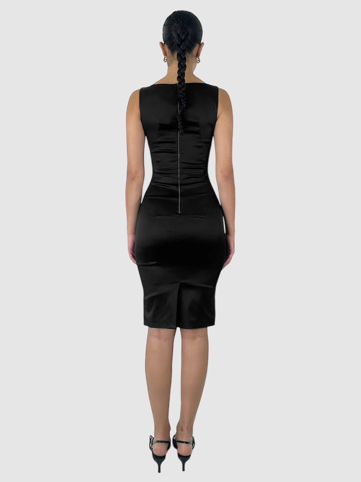 Sleeveless Bodycon Midi Dress - Size 38