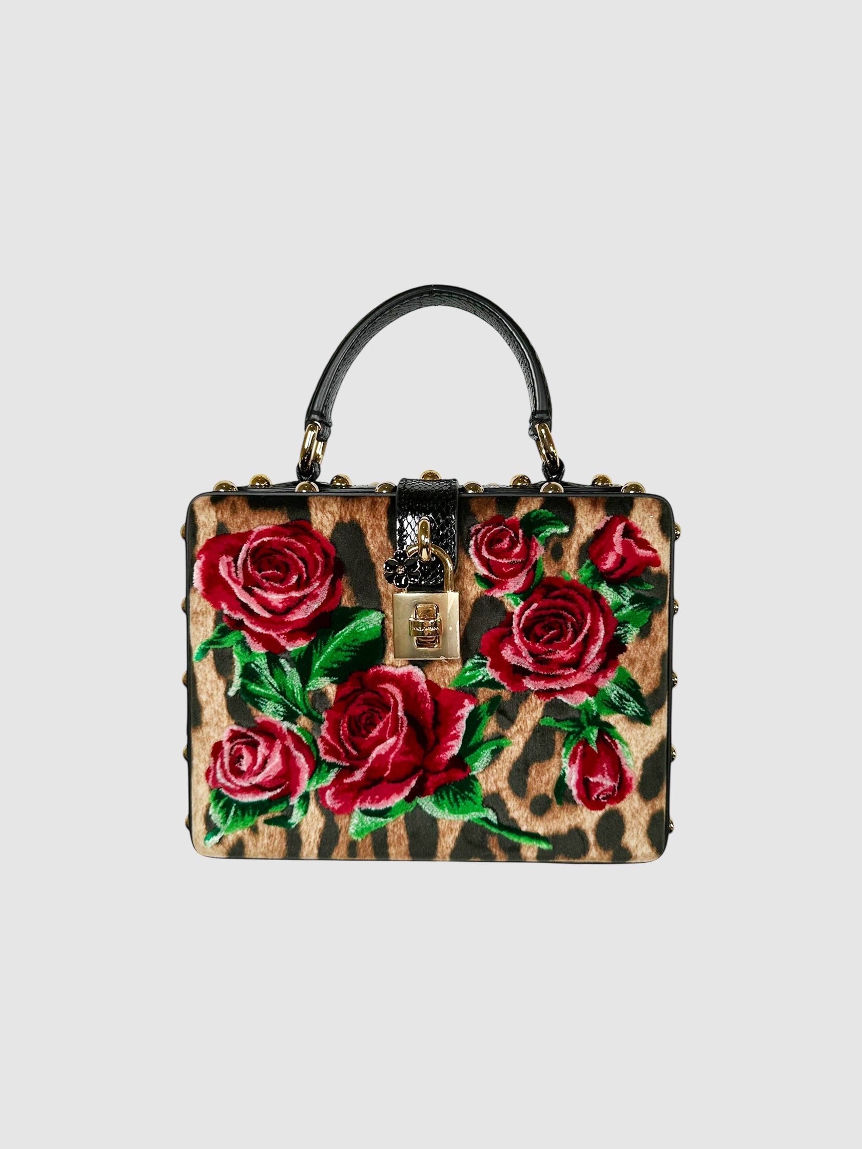 Leopard Floral Box Bag