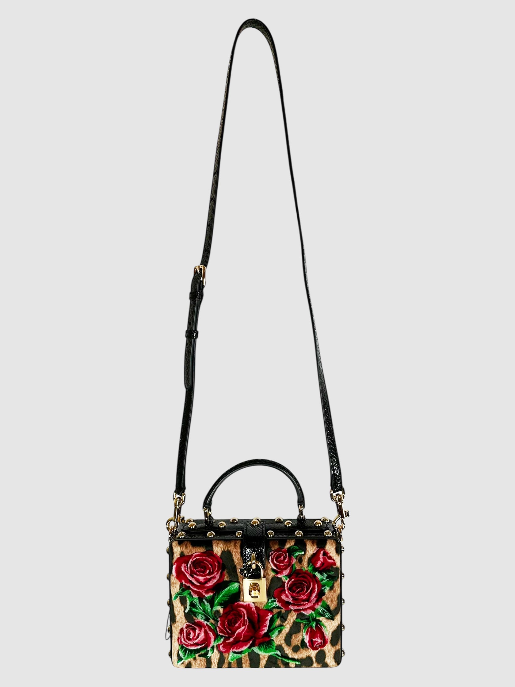 Leopard Floral Box Bag