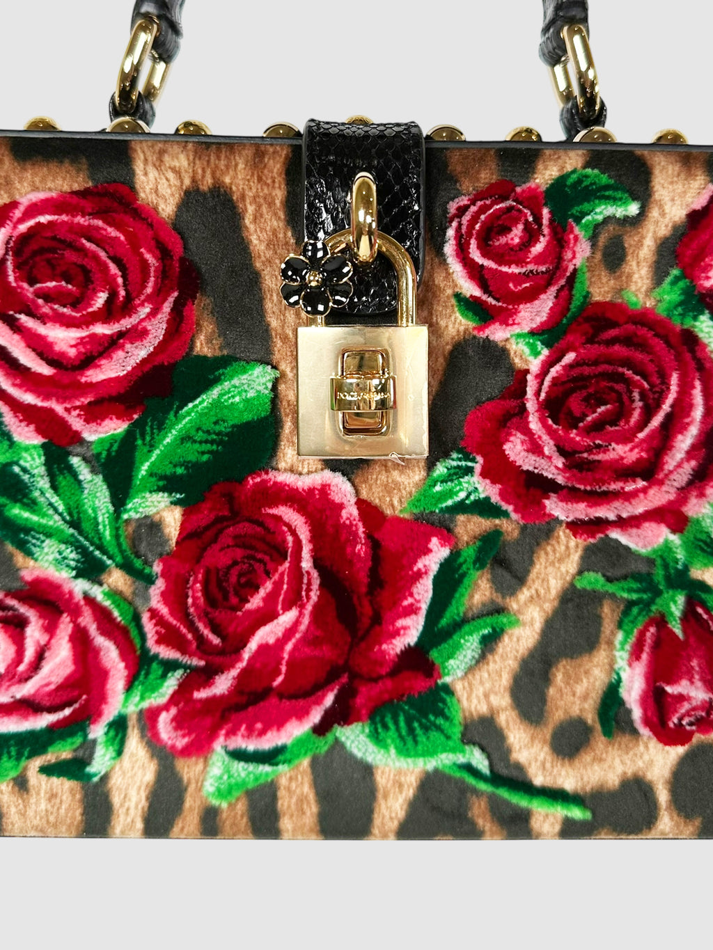 Leopard Floral Box Bag