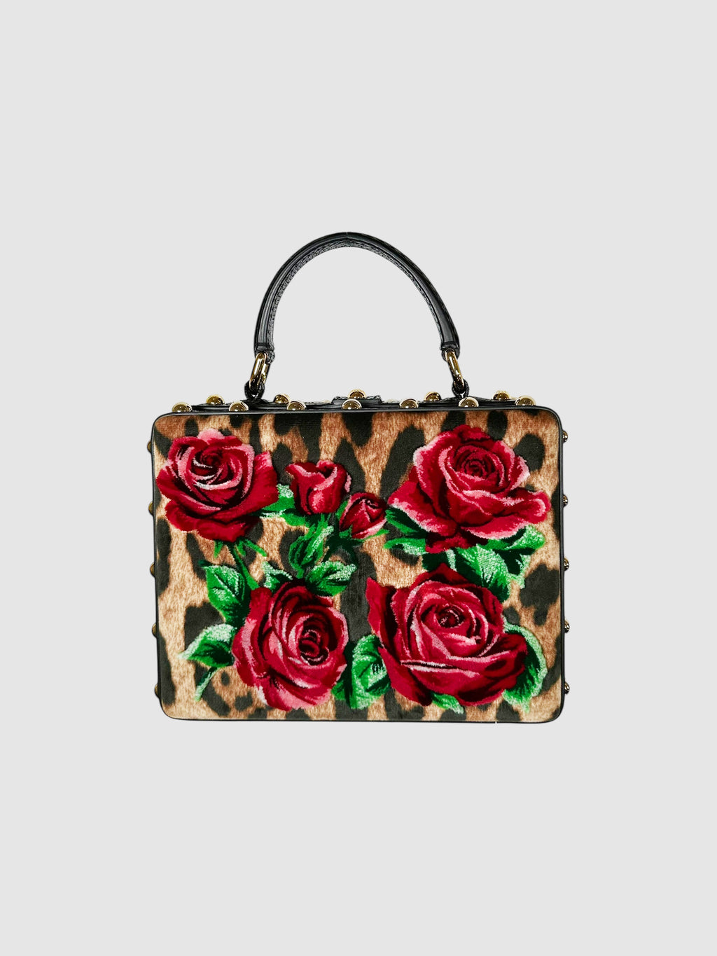 Leopard Floral Box Bag
