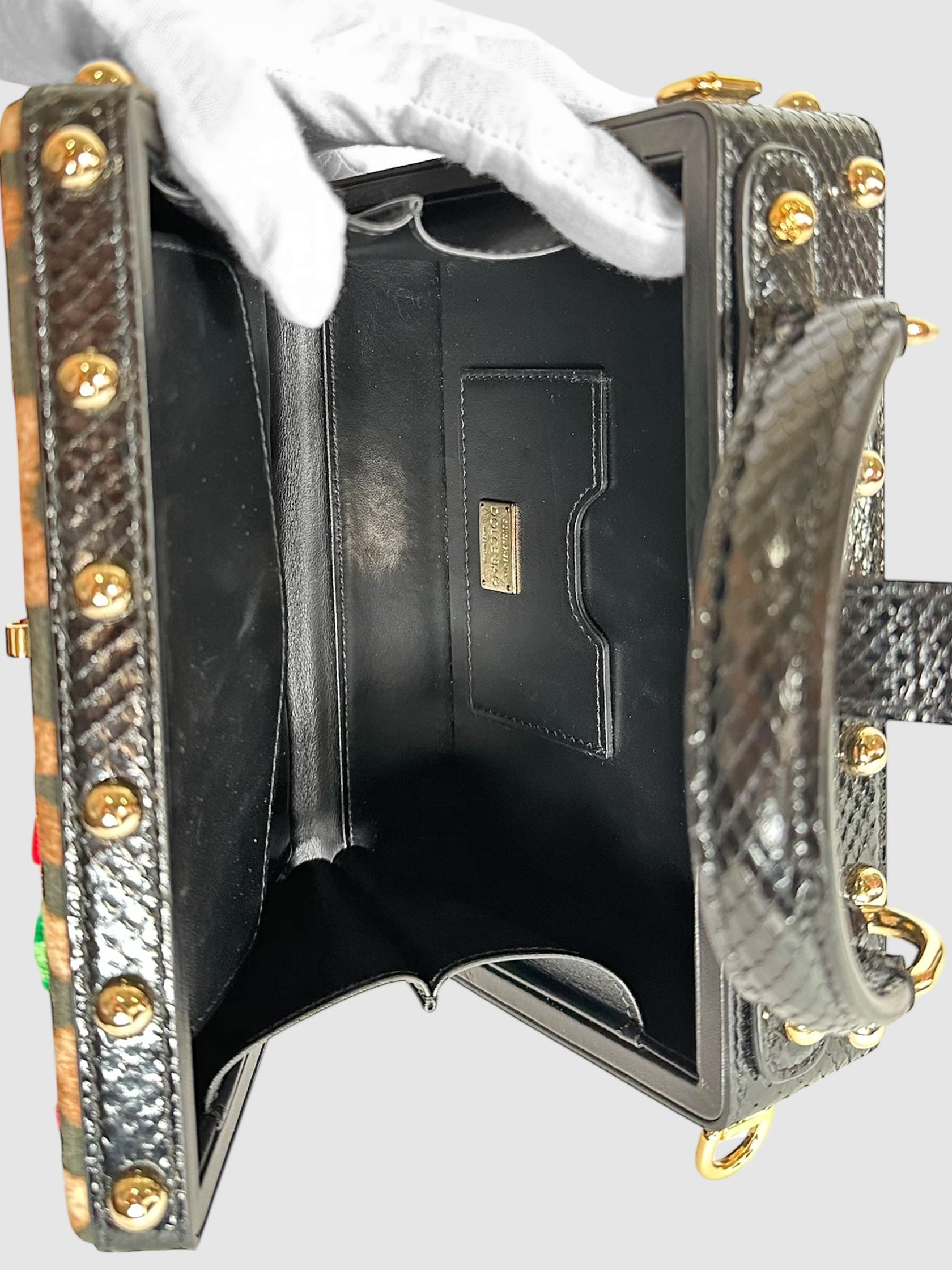 Leopard Floral Box Bag