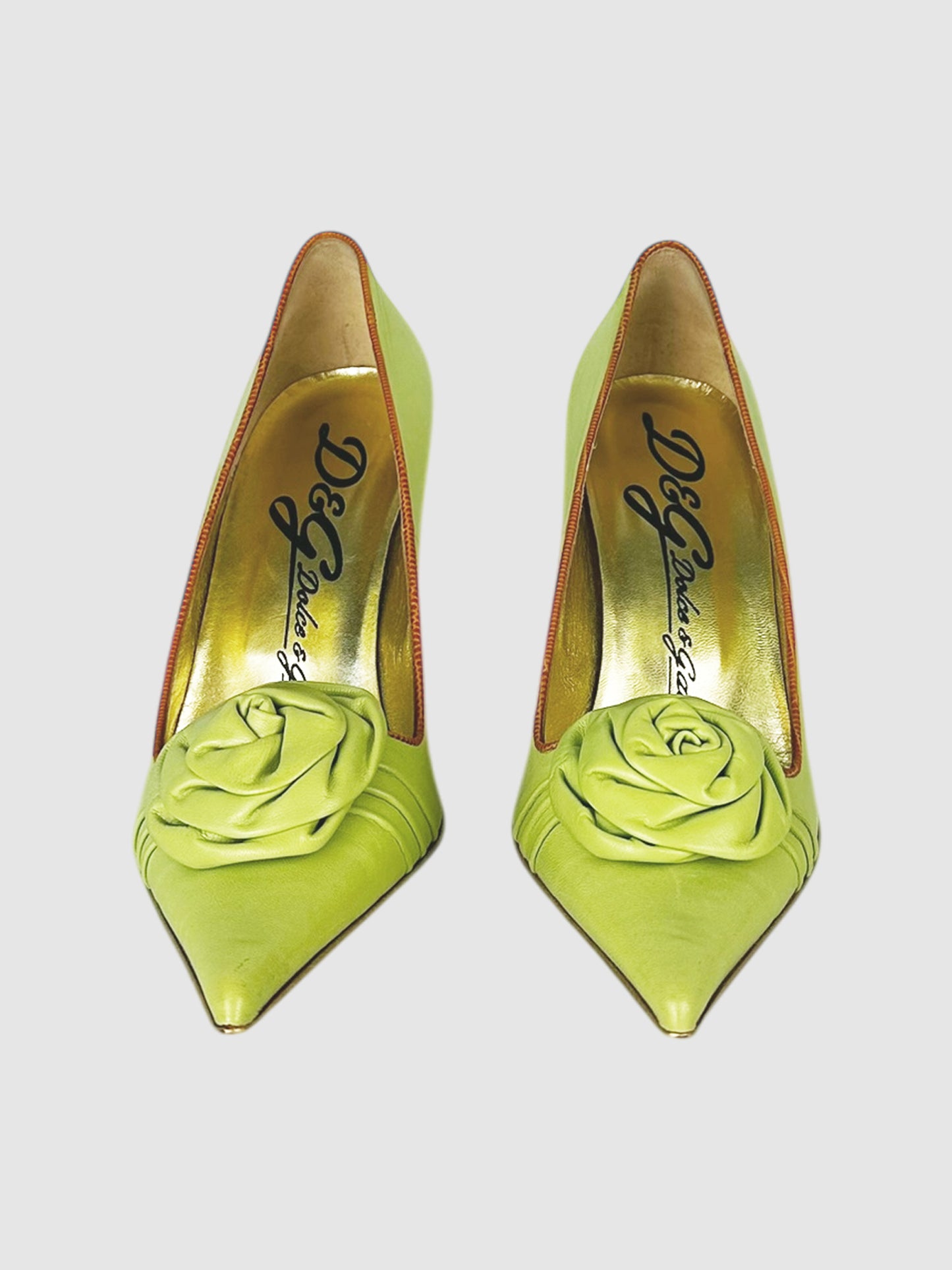 Flower Detail Pointed Toe Pumps - Size 38