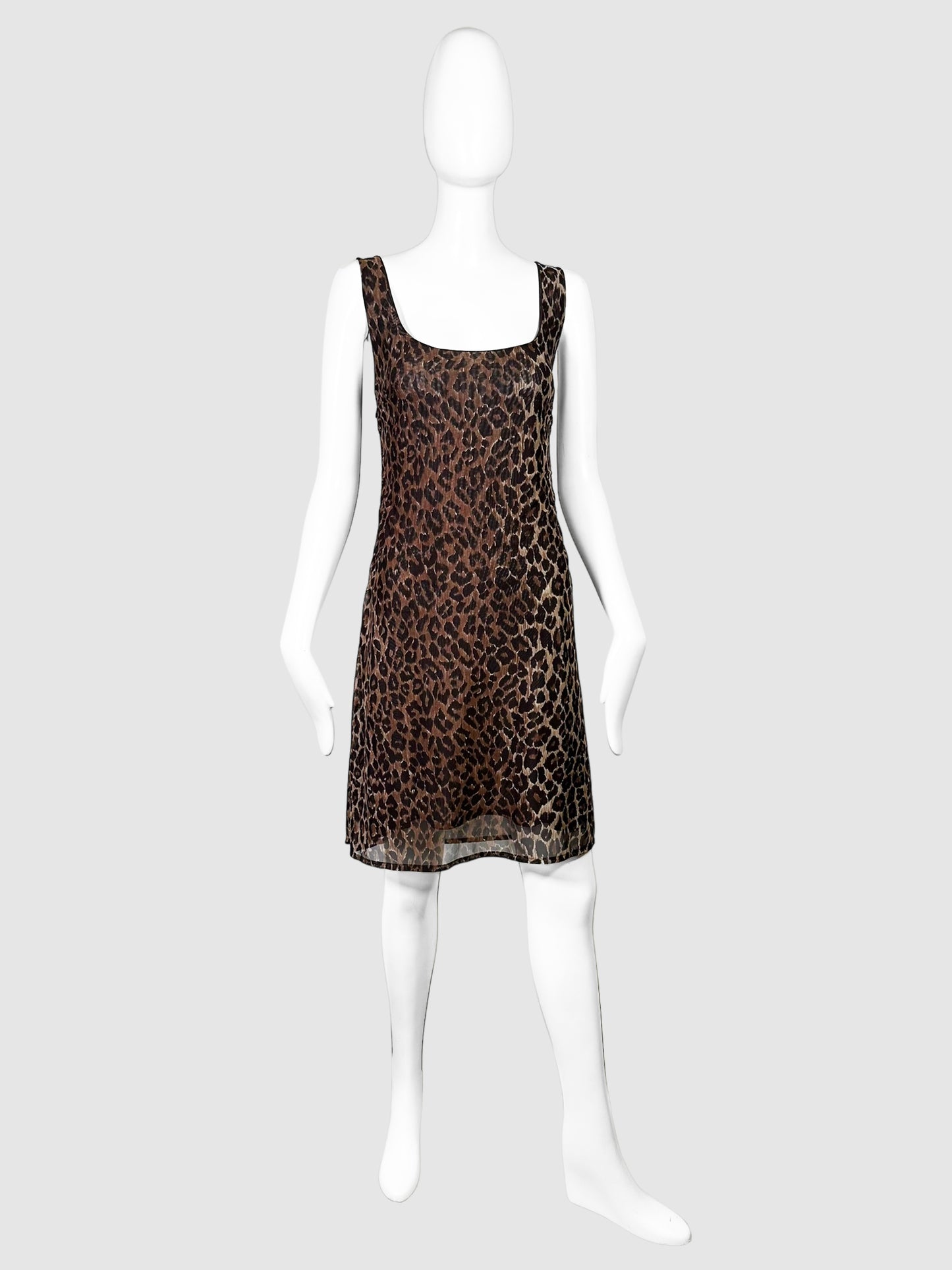 Leopard Print Mini Dress - Size S