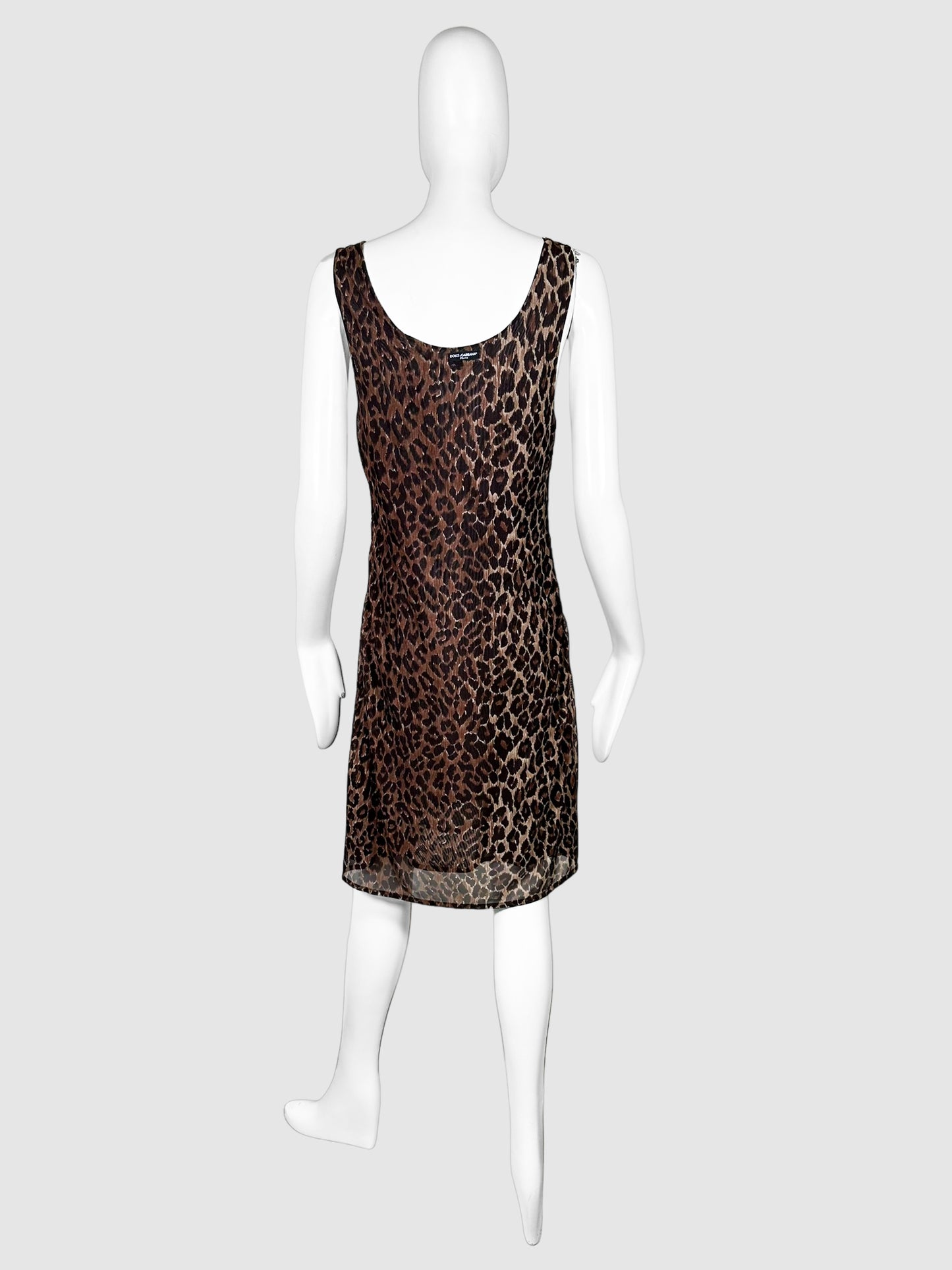 Leopard Print Mini Dress - Size S