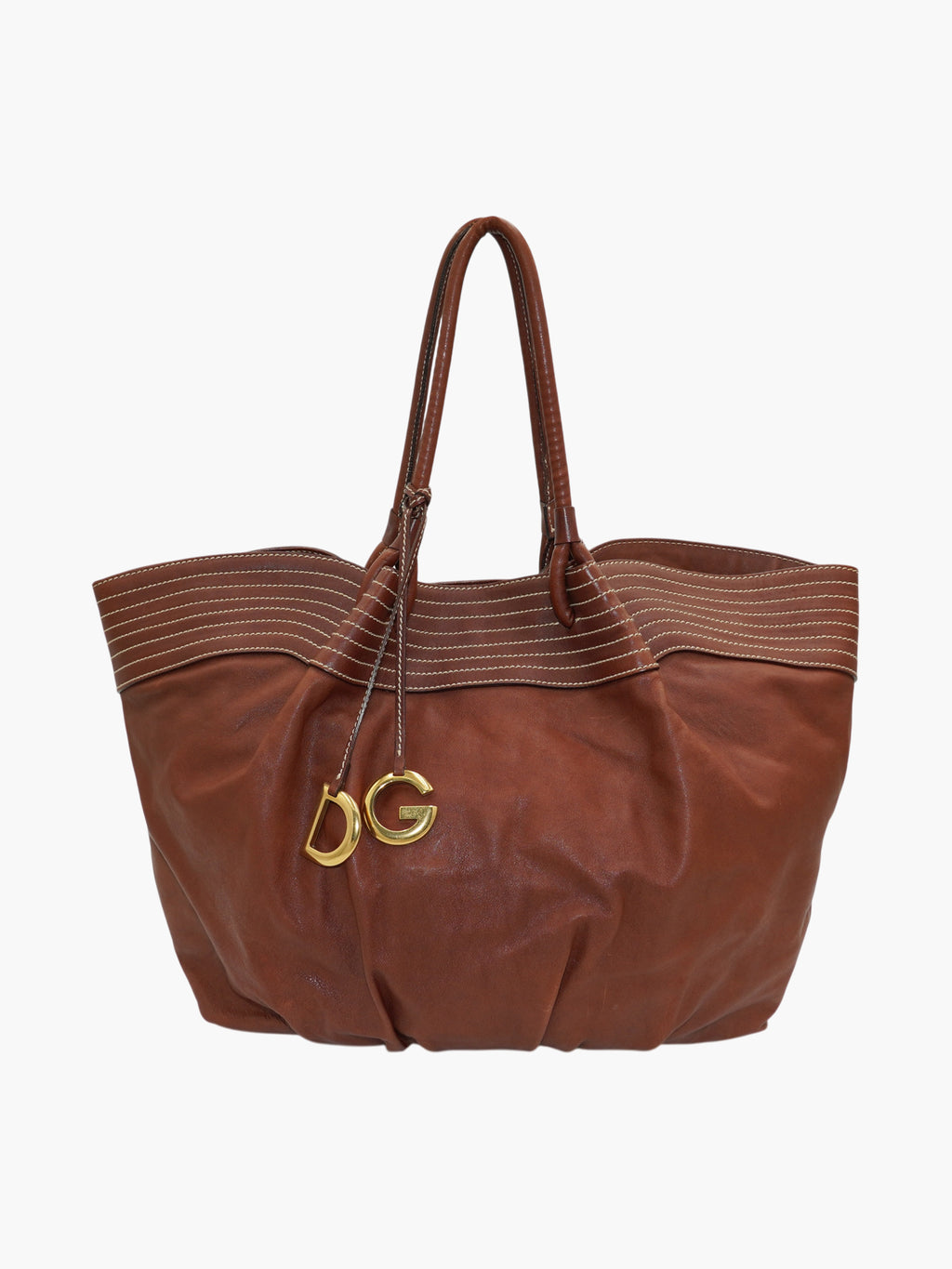 Leather Charmed Tote