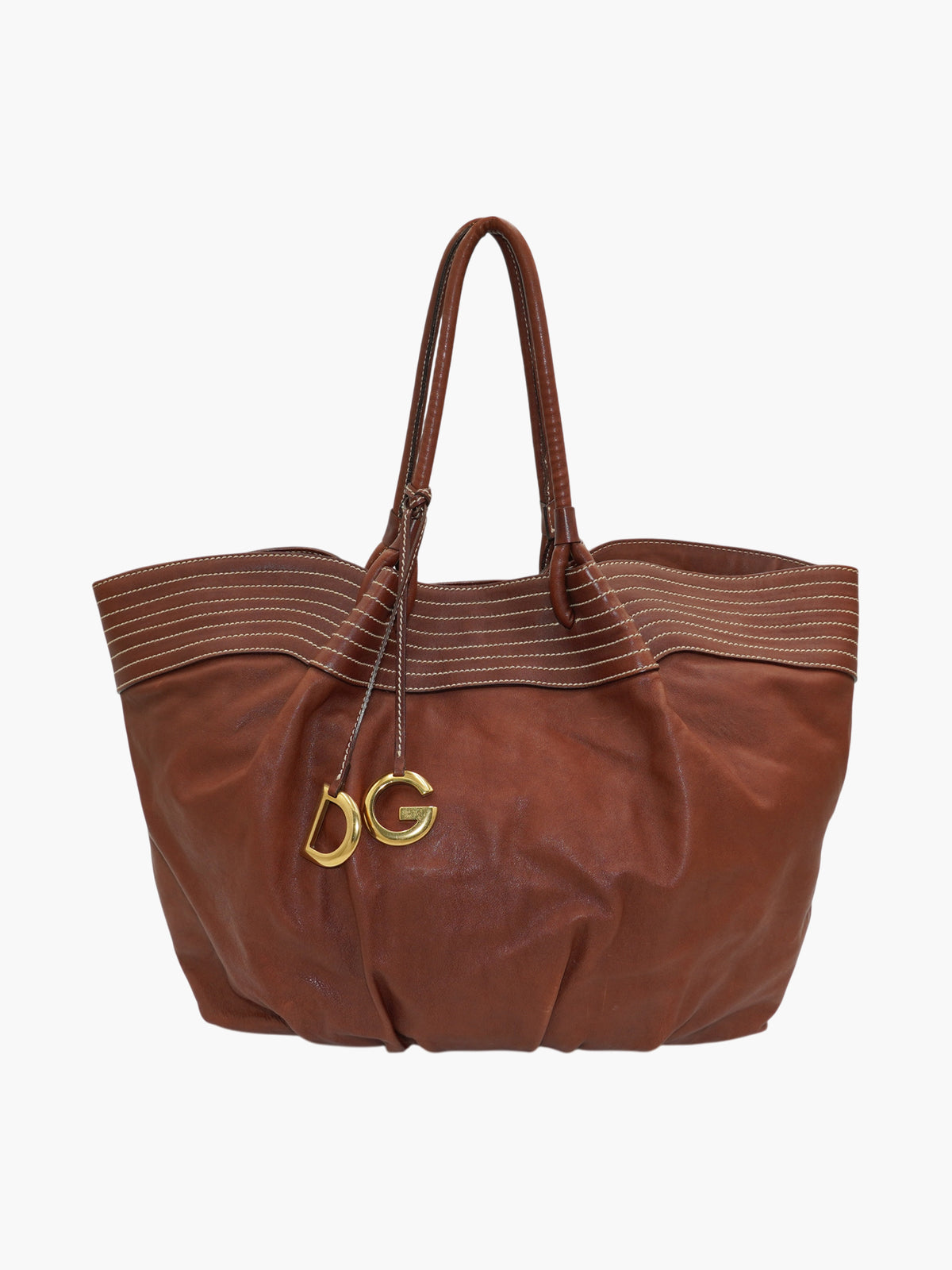 Leather Charmed Tote