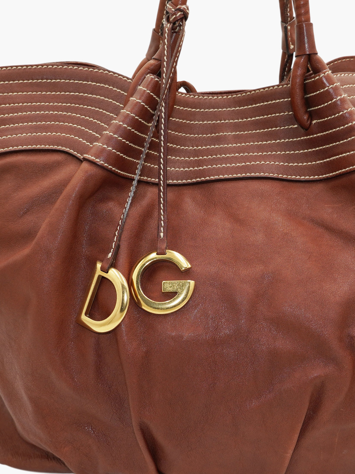 Leather Charmed Tote