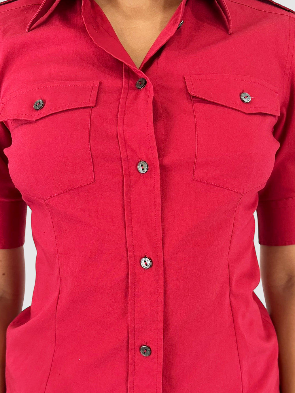 Collared Button-Up Top