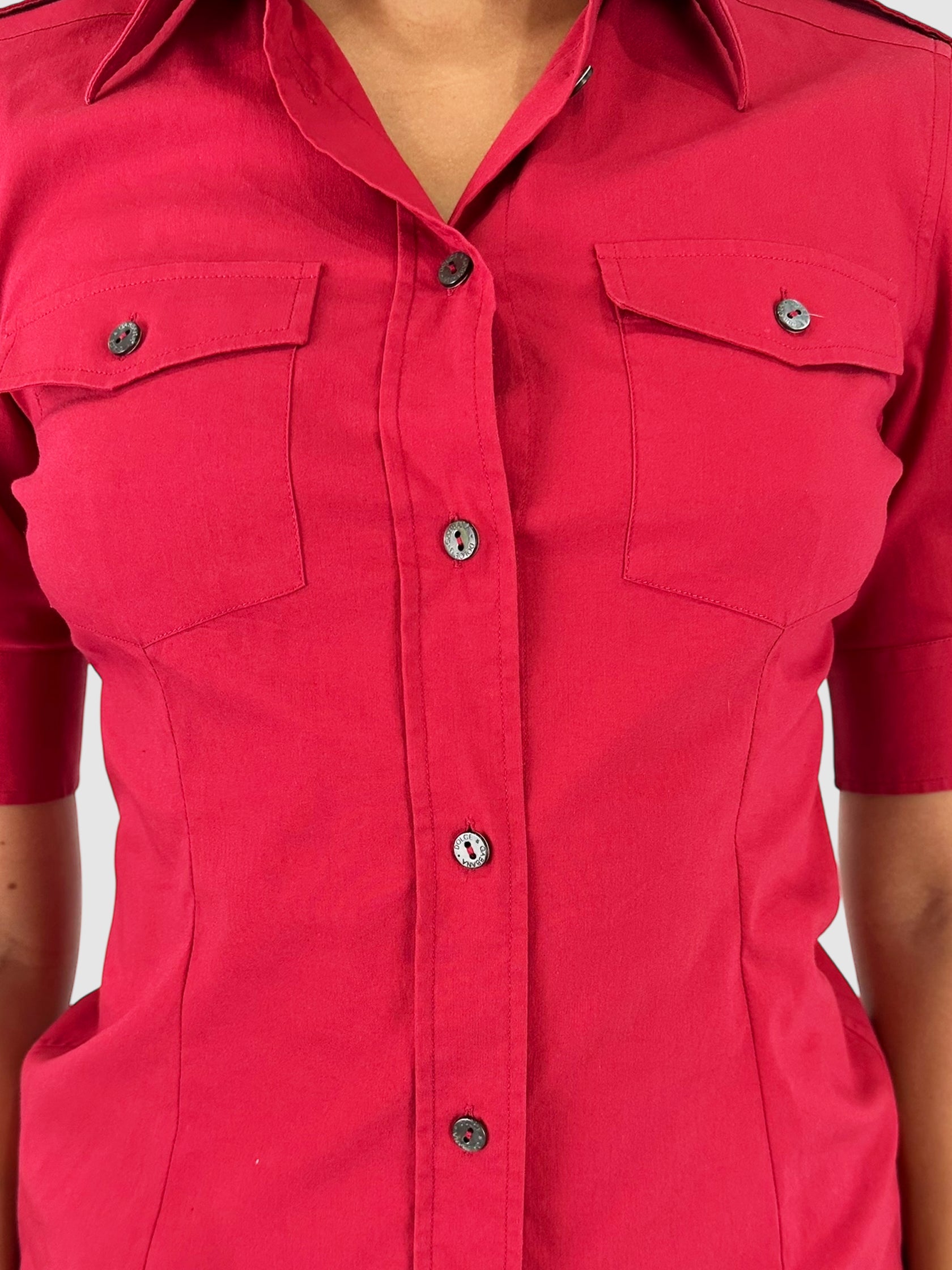 Collared Button-Up Top