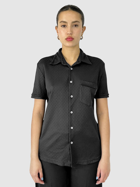 Eyelet Button-Up Top