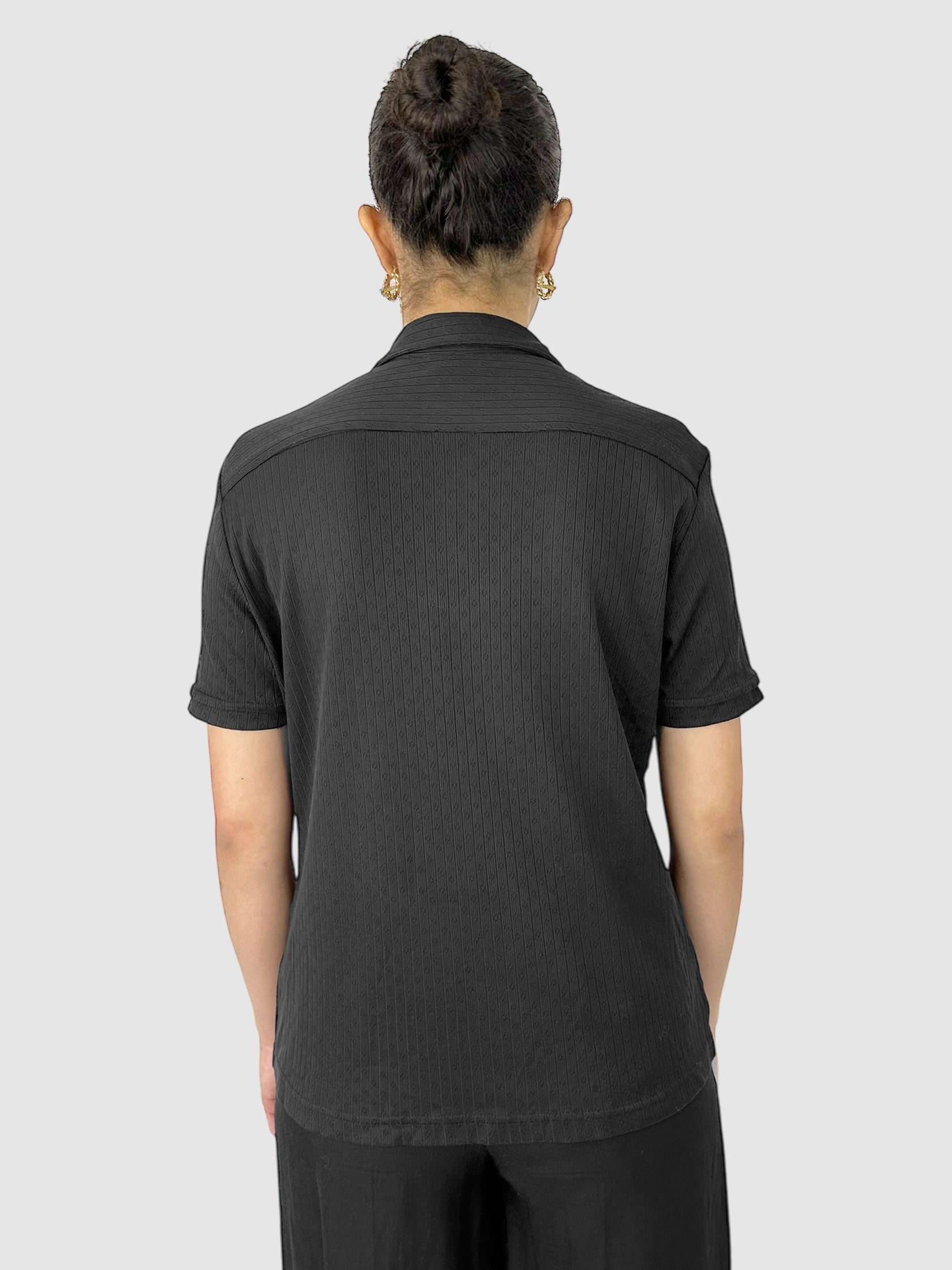 Eyelet Button-Up Top