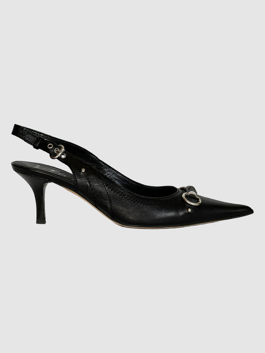 Christian Dior Leather Slingback Pumps - Size 35.5