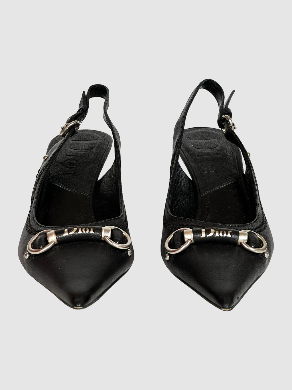 Leather Slingback Pumps - Size 35.5