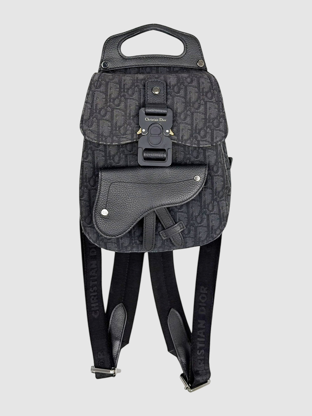 MINI DIOR OBLIQUE JACQUARD SADDLE BACKPACK - Christian DIOR