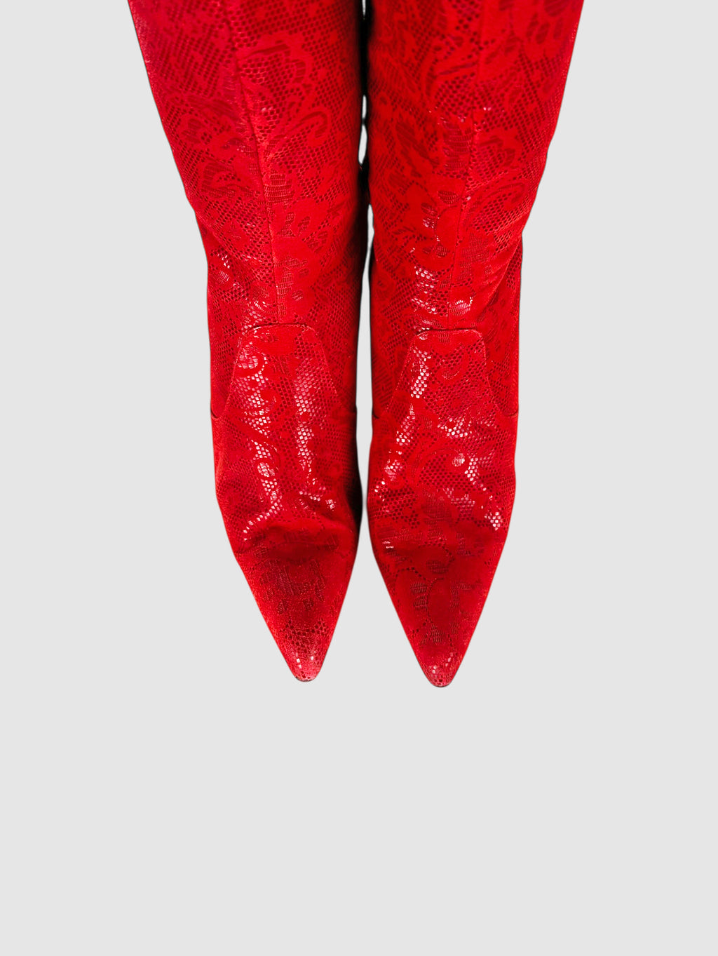 Paisley Pointed Tall Wedge Boots - Size 8.5