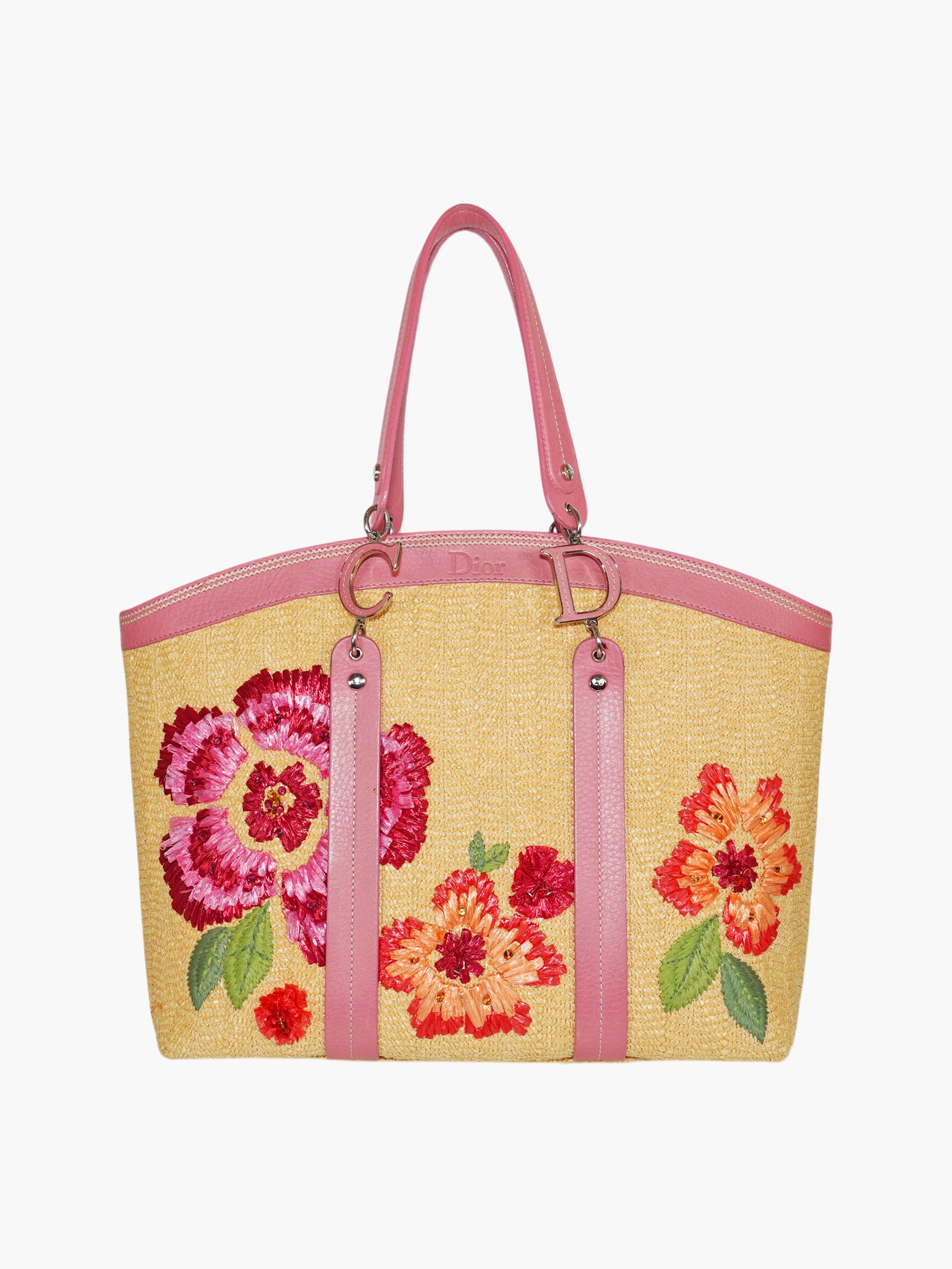 Raffia Floral Bag