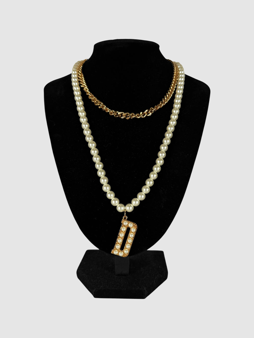 Pearl Chain D Necklace