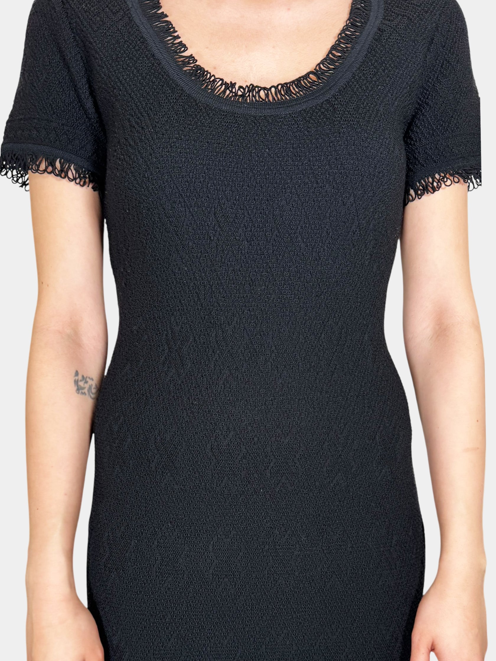Tweed Wool Trumpet Dress