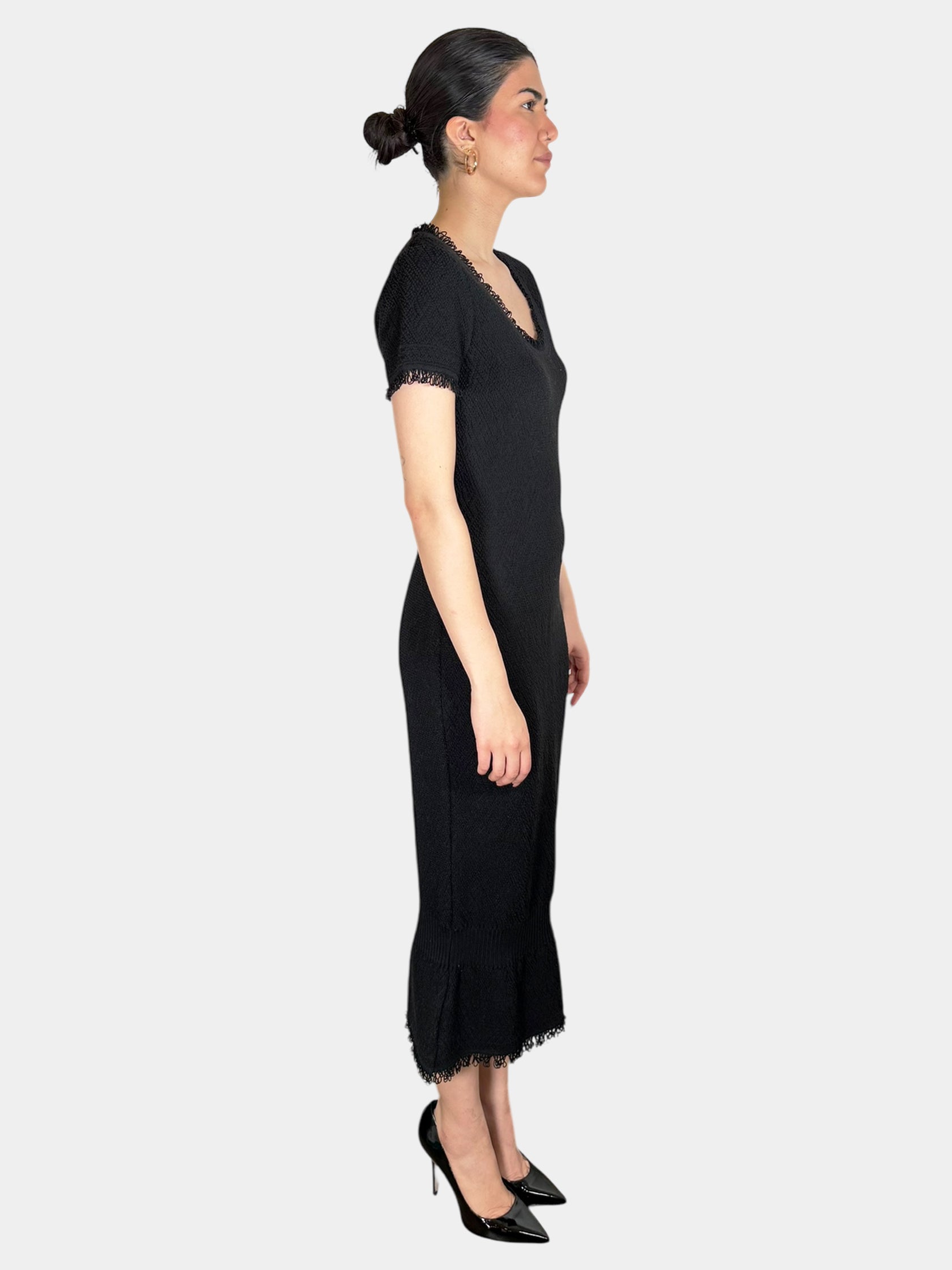 Tweed Wool Trumpet Dress