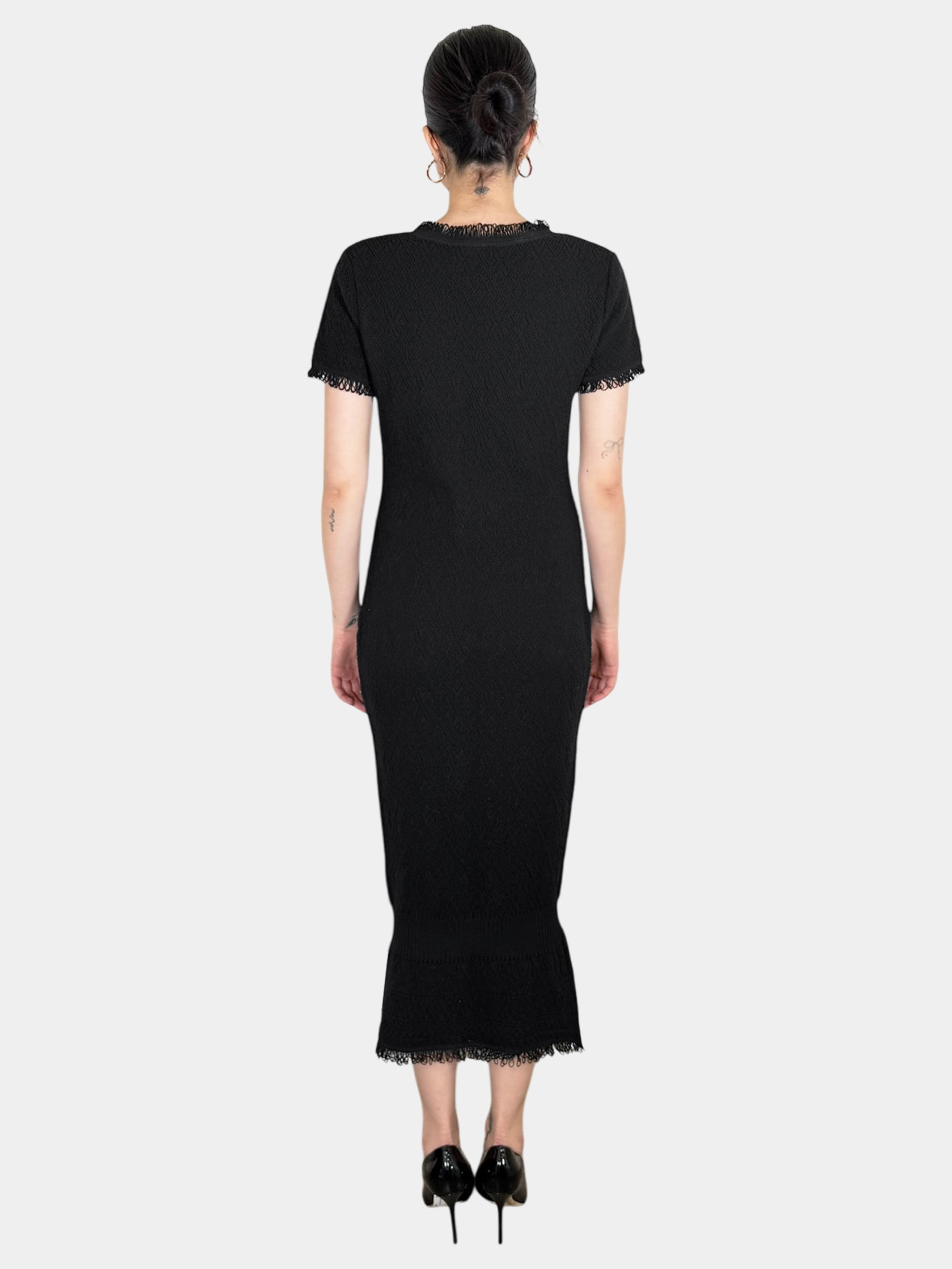 Tweed Wool Trumpet Dress
