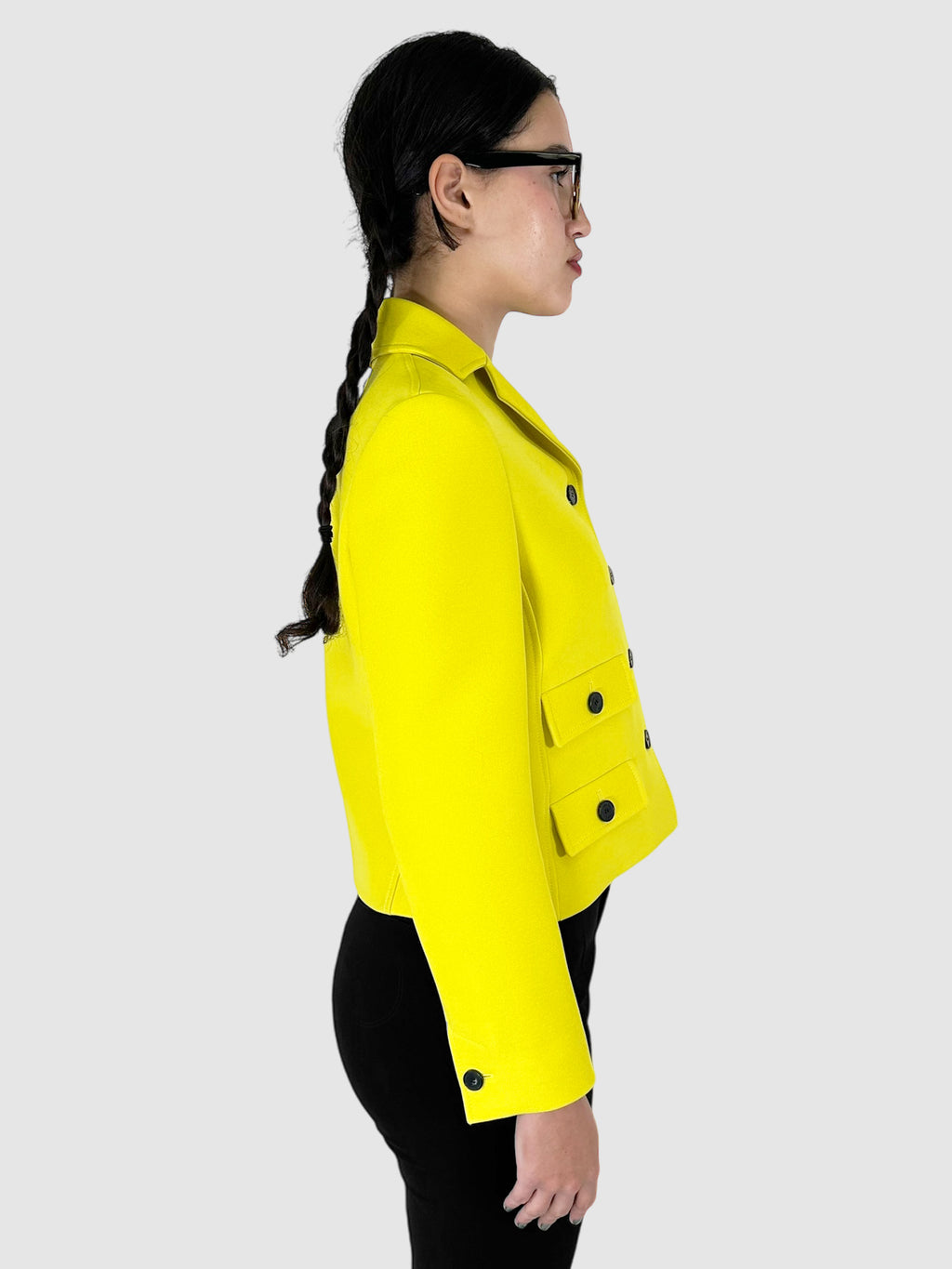 Single-Breasted Wool Blazer - Size 8