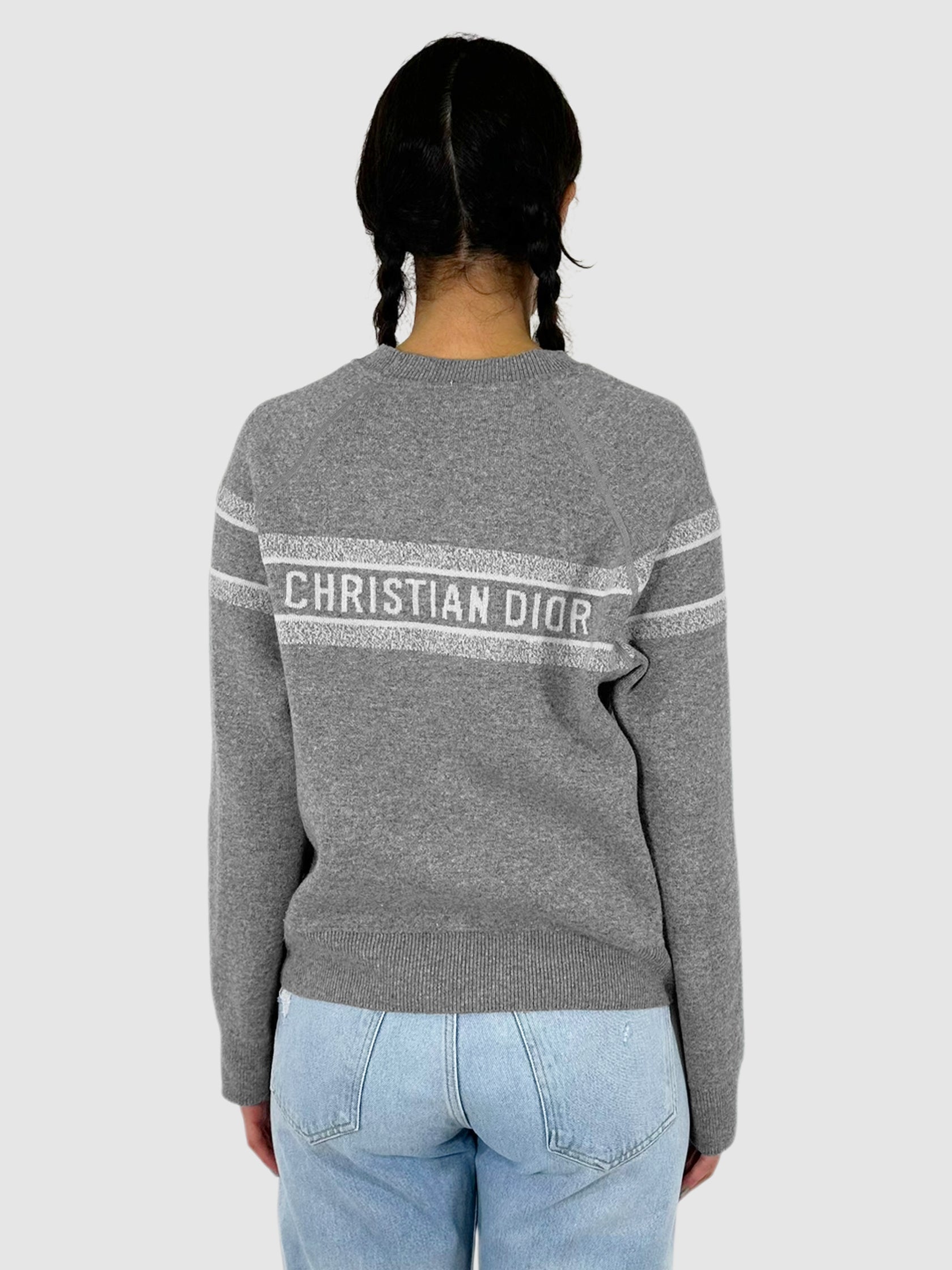 Oblique Reversible Crewneck Sweater - Size S/M