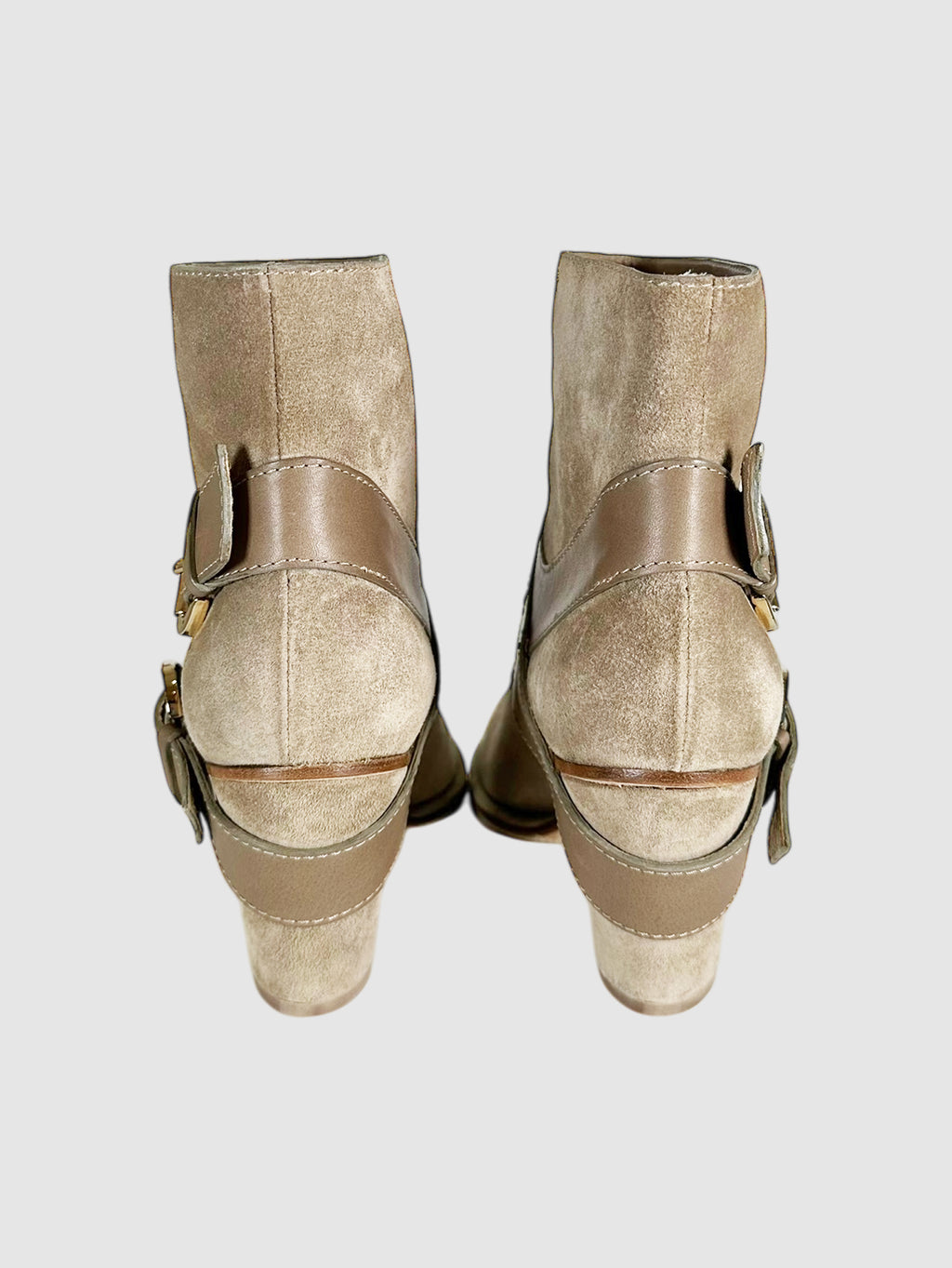 Dual Buckle Heeled Booties