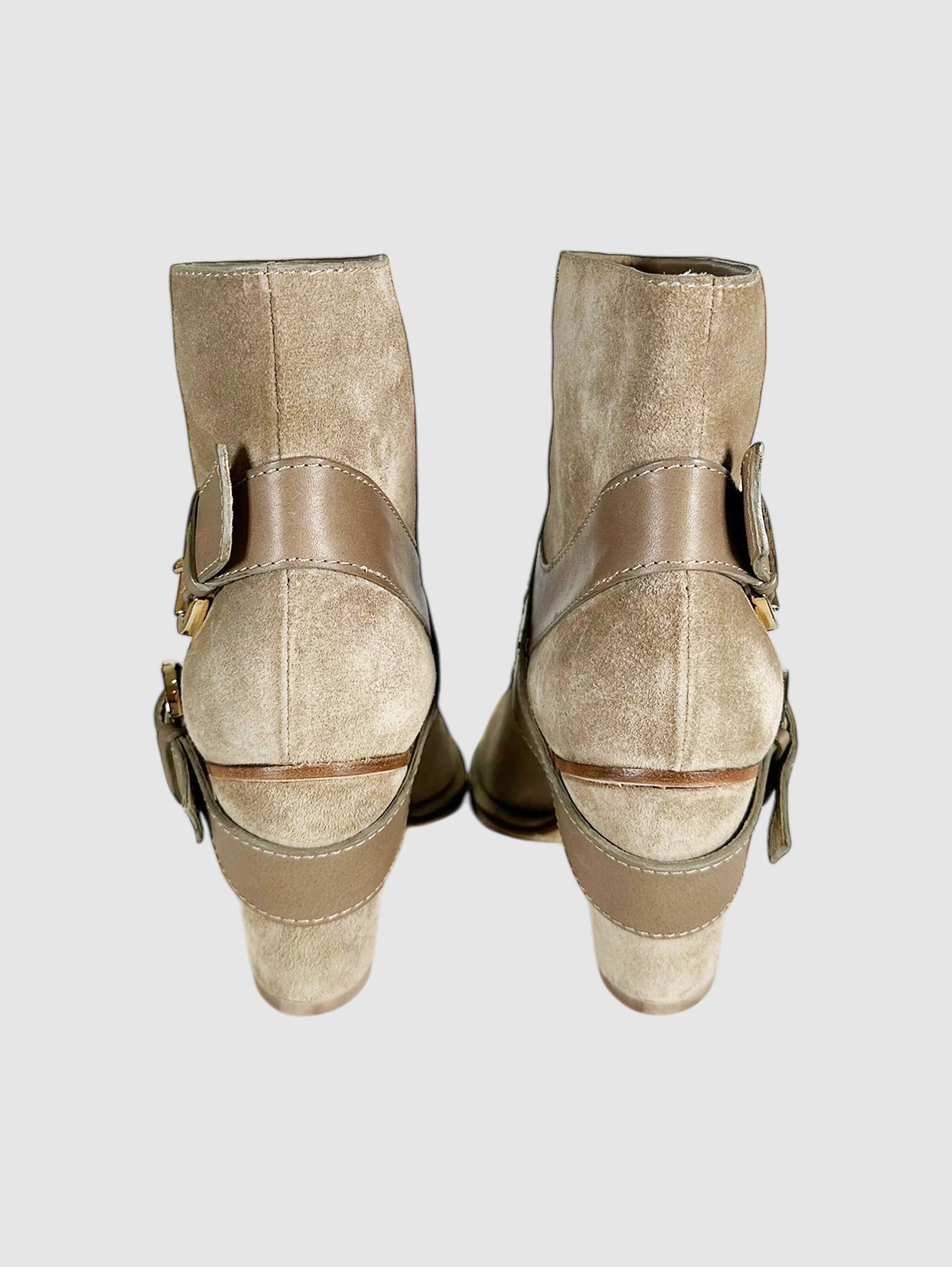 Dual Buckle Heeled Booties