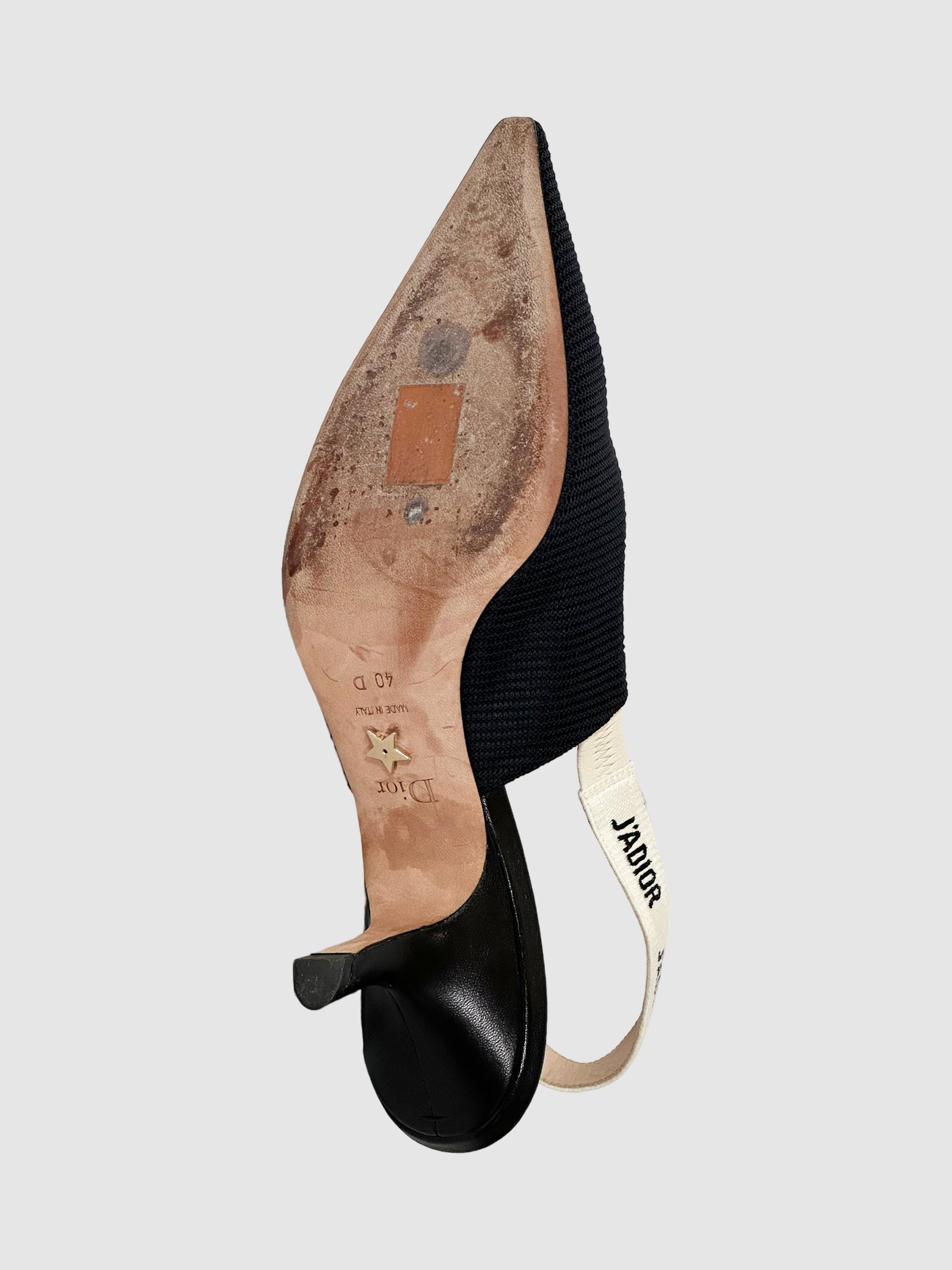 Canvas J'Adior Slingback Pumps - Size 40