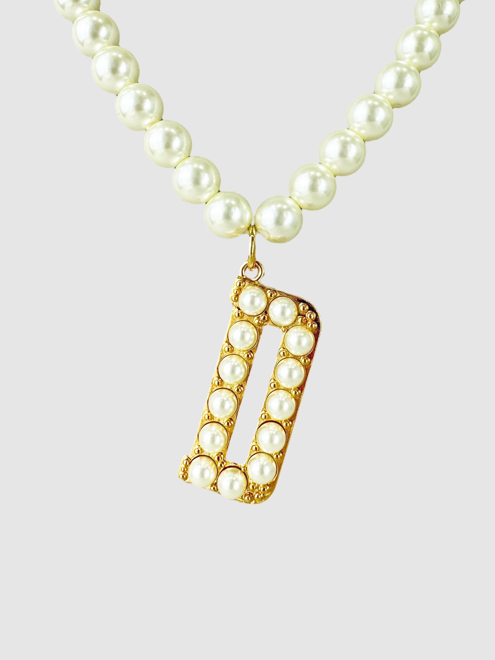 Pearl Chain D Necklace