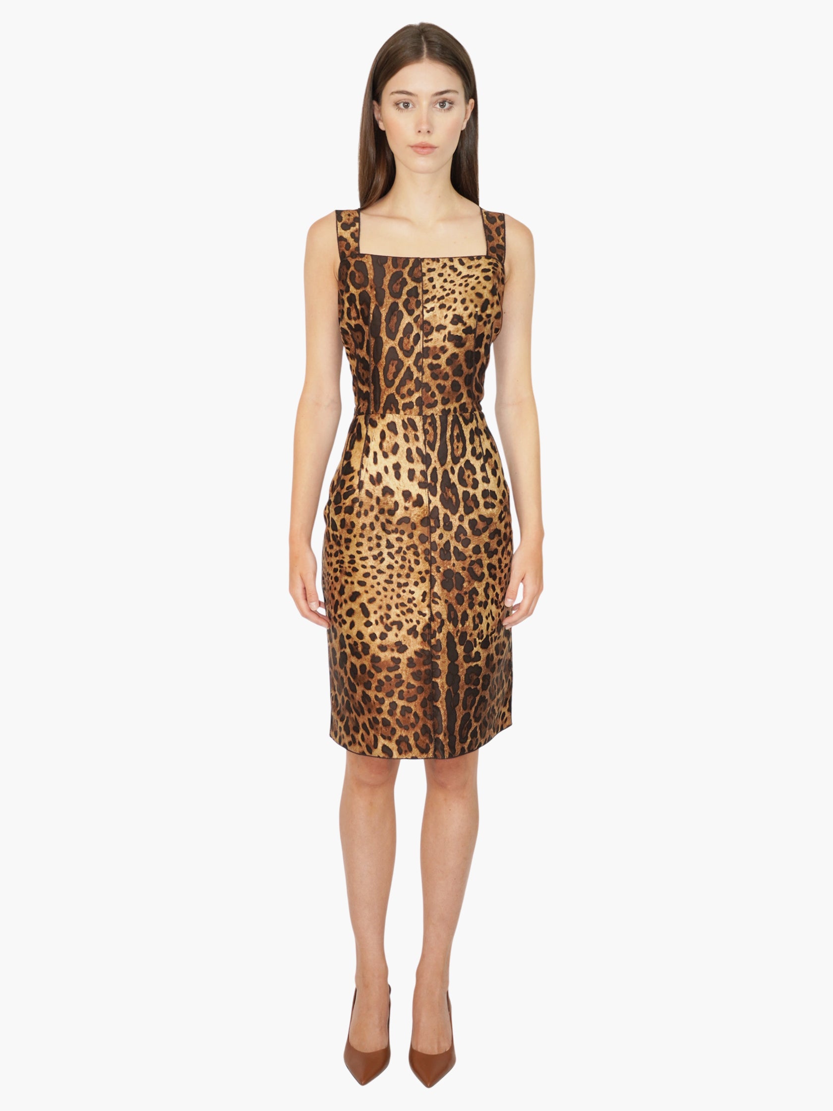 Silk Leopard-Print Dress